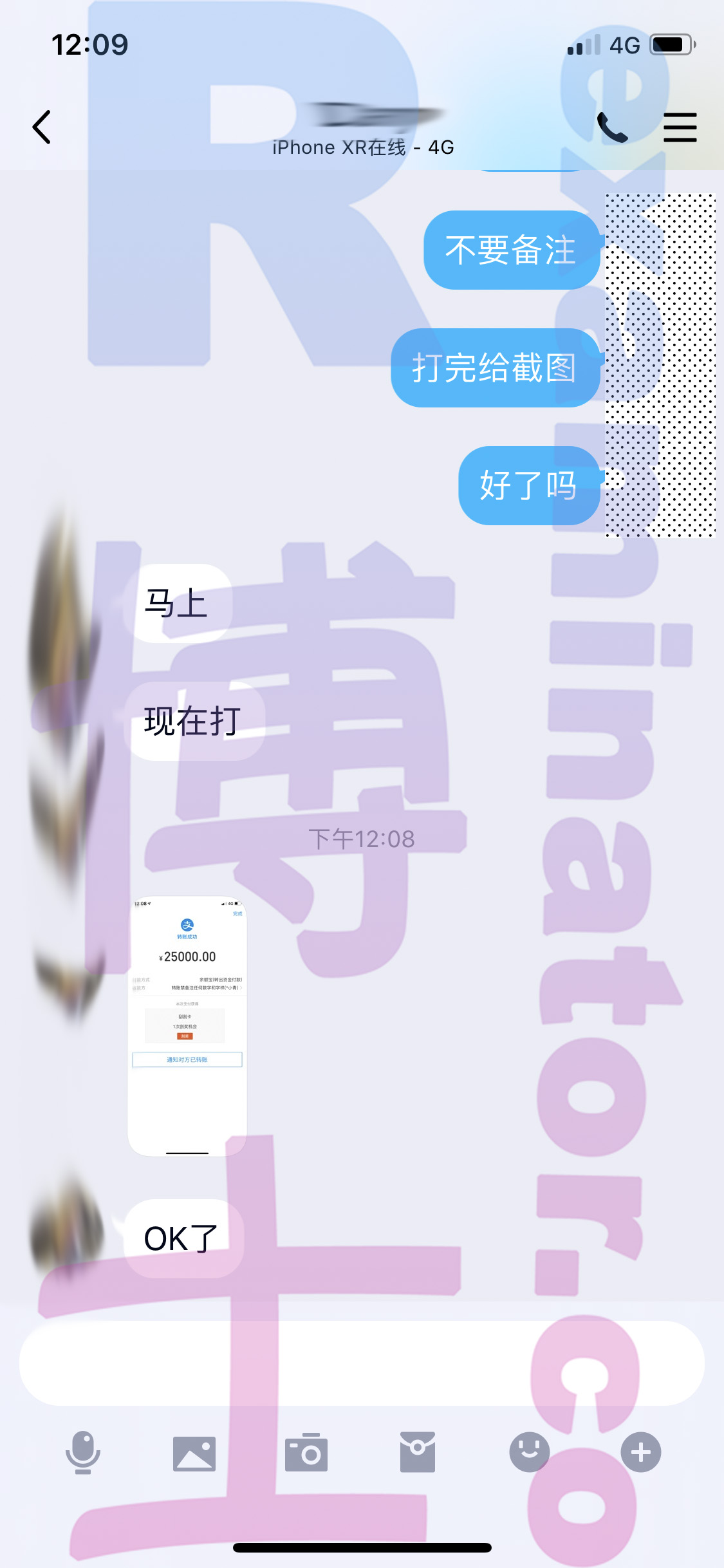 托福代考保分成功案例#36的与客户对话截图
