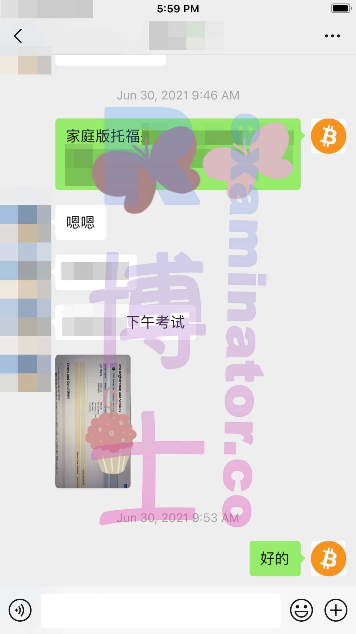 [托福代考保分]成功案例#100的对话截图