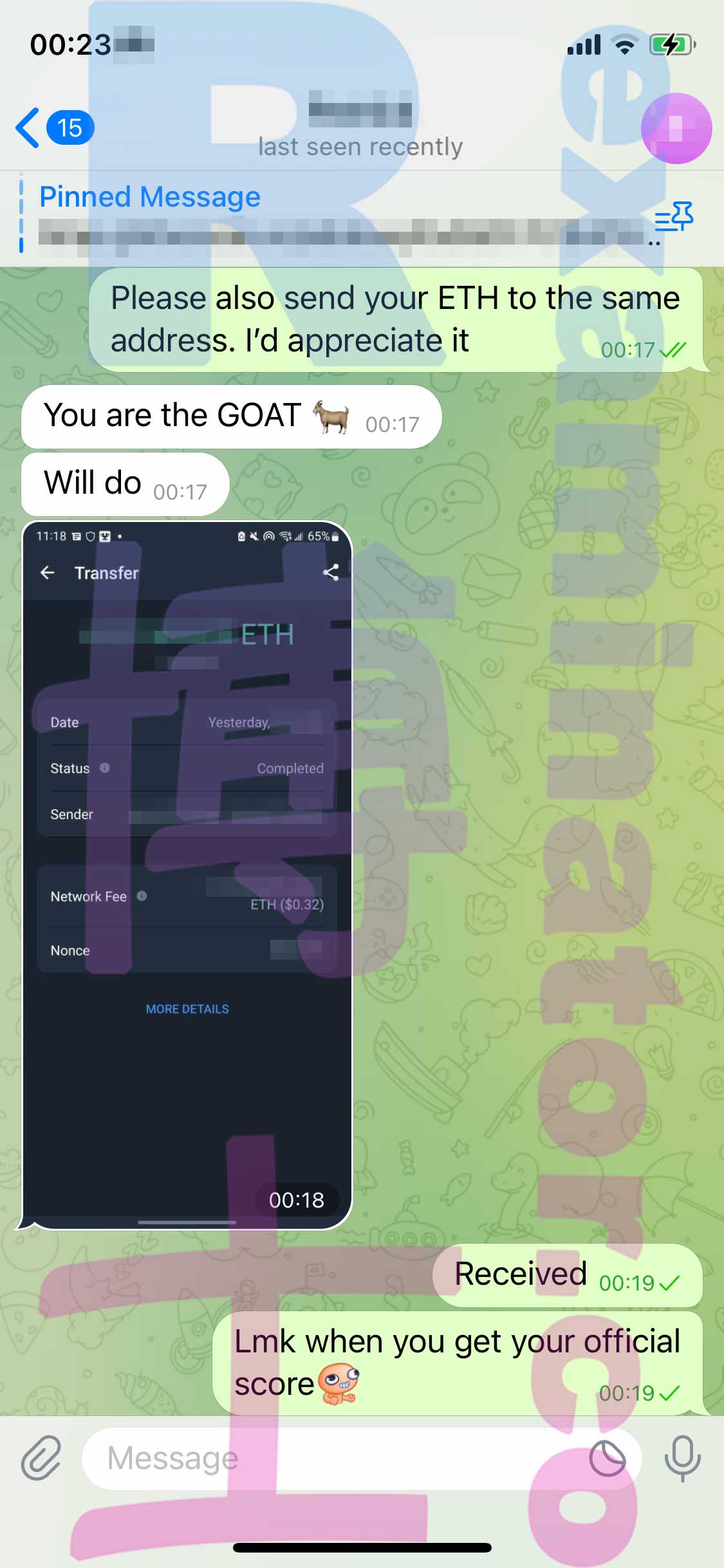 GRE代考保分成功案例#453的与客户对话截图