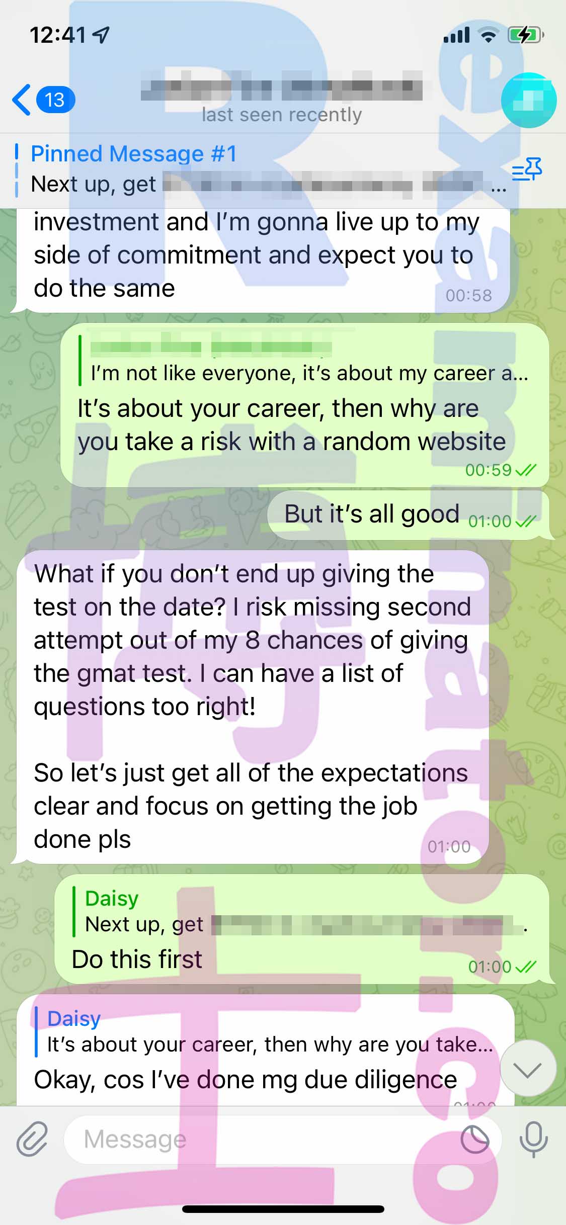 [GMAT代考保分]成功案例#302的对话截图