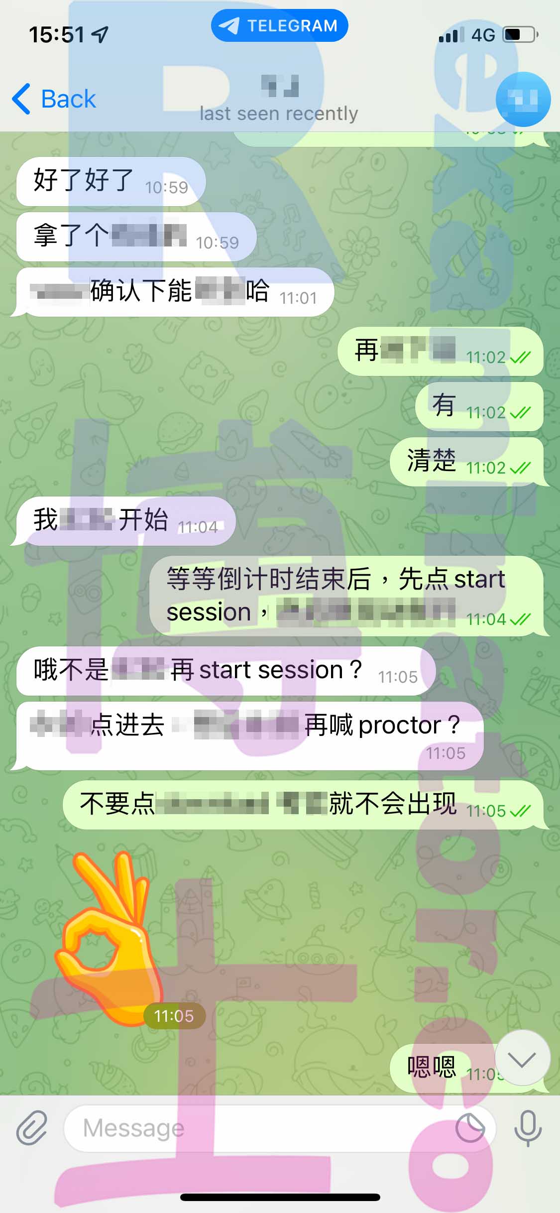 GRE代考保分成功案例#362的与客户对话截图