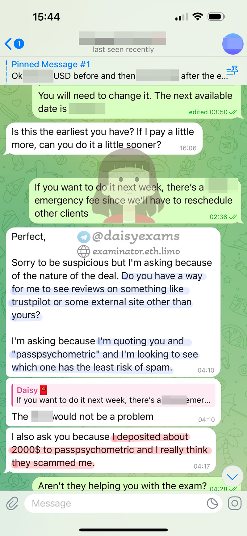 passpsychometric.com 诱骗换条件骗局