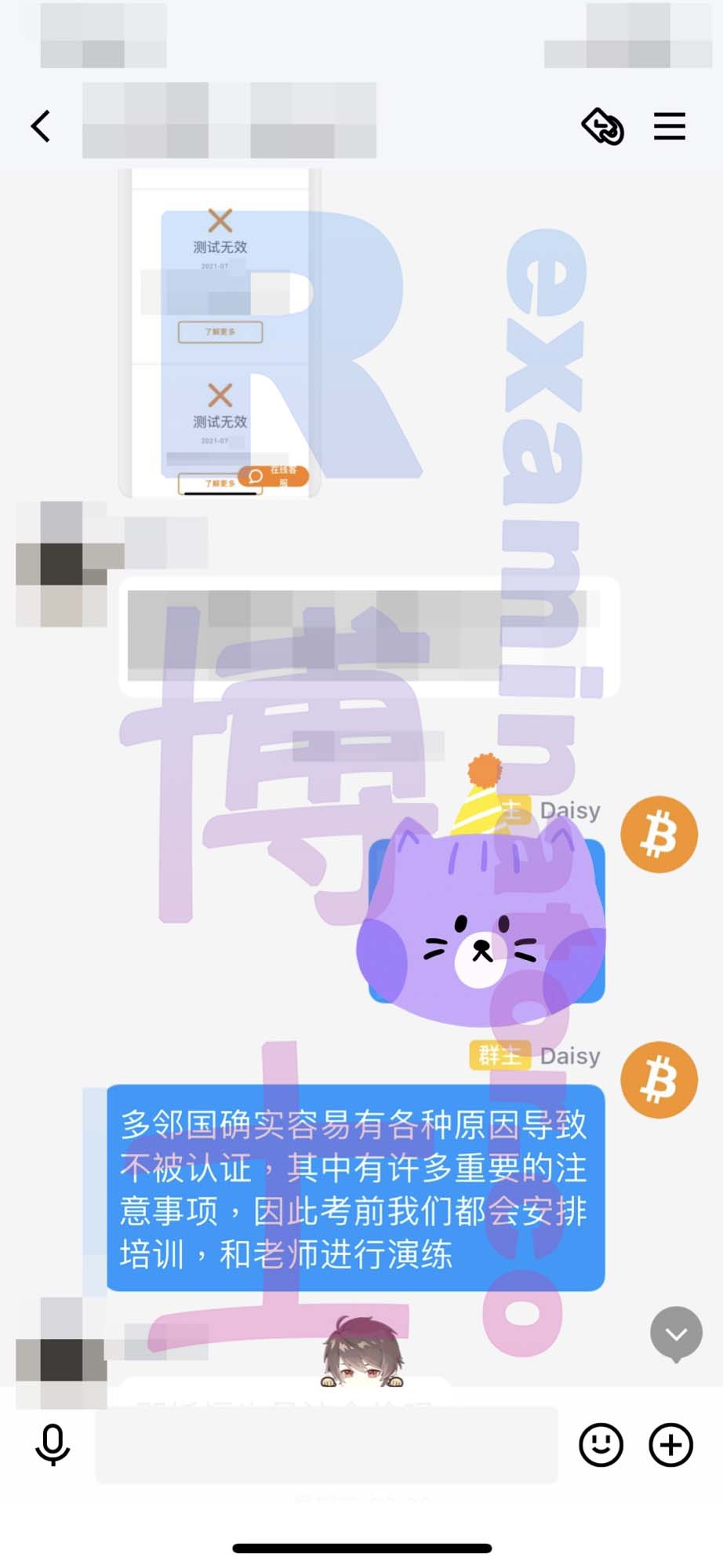 多邻国代考保分成功案例#176的与客户对话截图