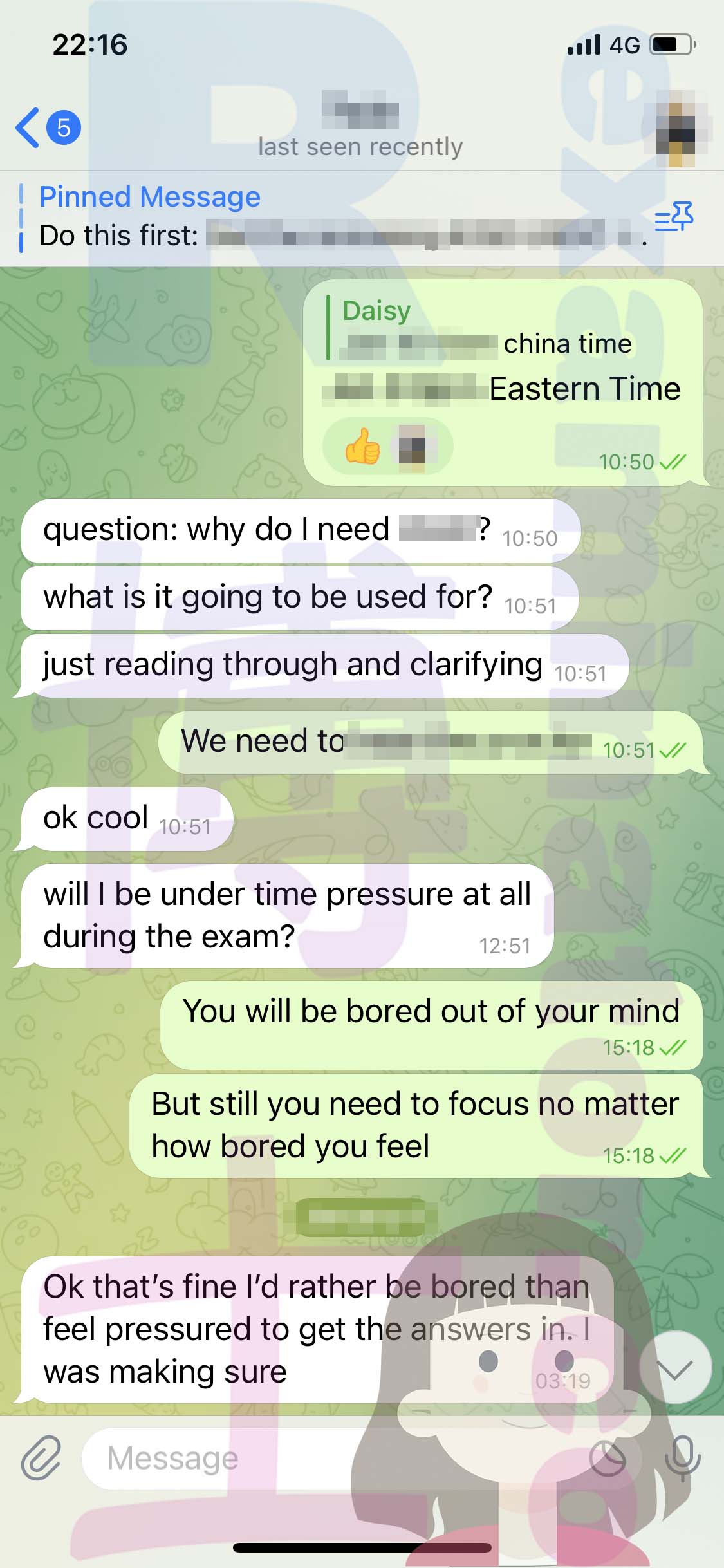 GMAT代考保分成功案例#531的与客户对话截图