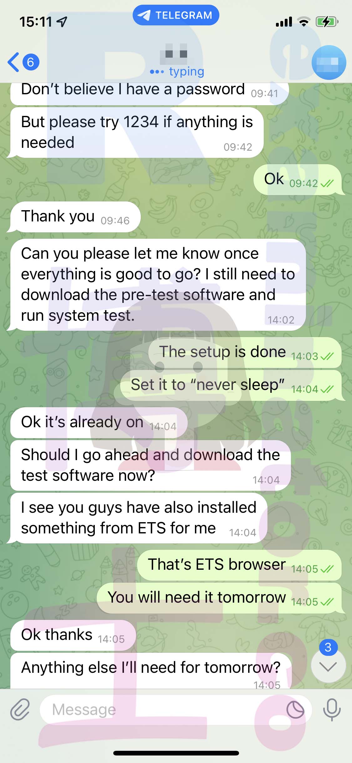 GRE代考保分成功案例#468的与客户对话截图