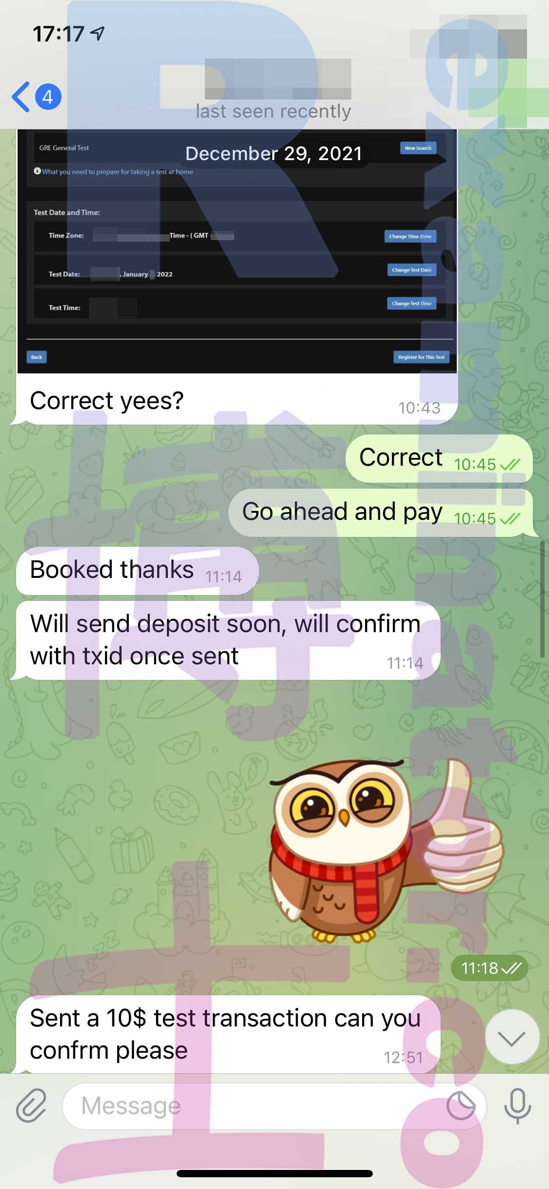[GRE代考保分]成功案例#140的对话截图