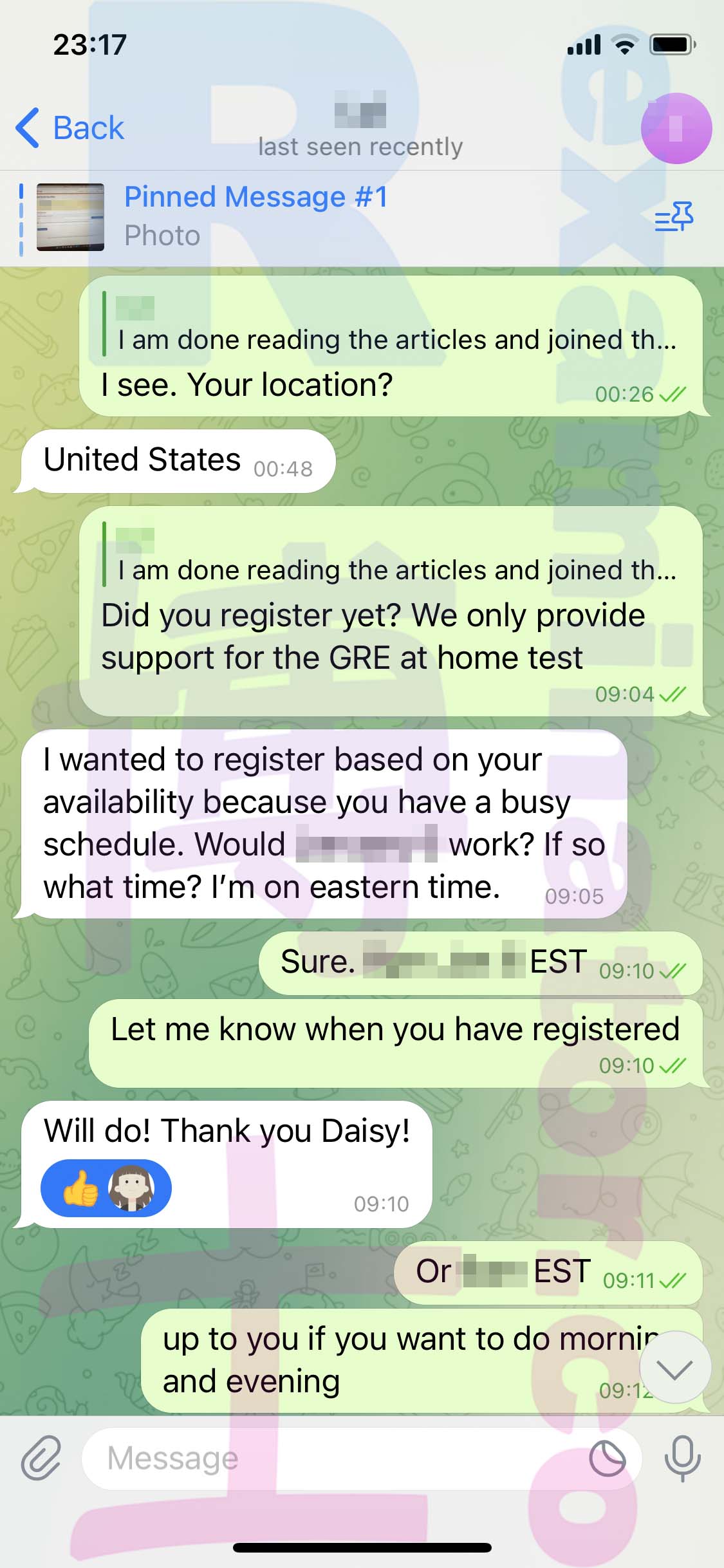 [GRE代考保分]成功案例#336的对话截图