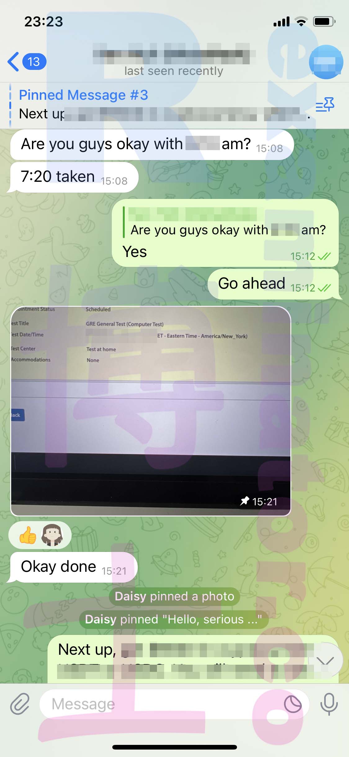 [GRE代考保分]成功案例#300的对话截图
