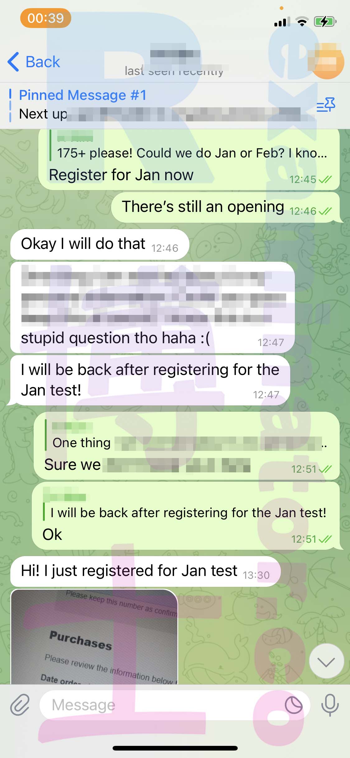 LSAT代考保分成功案例#462的与客户对话截图