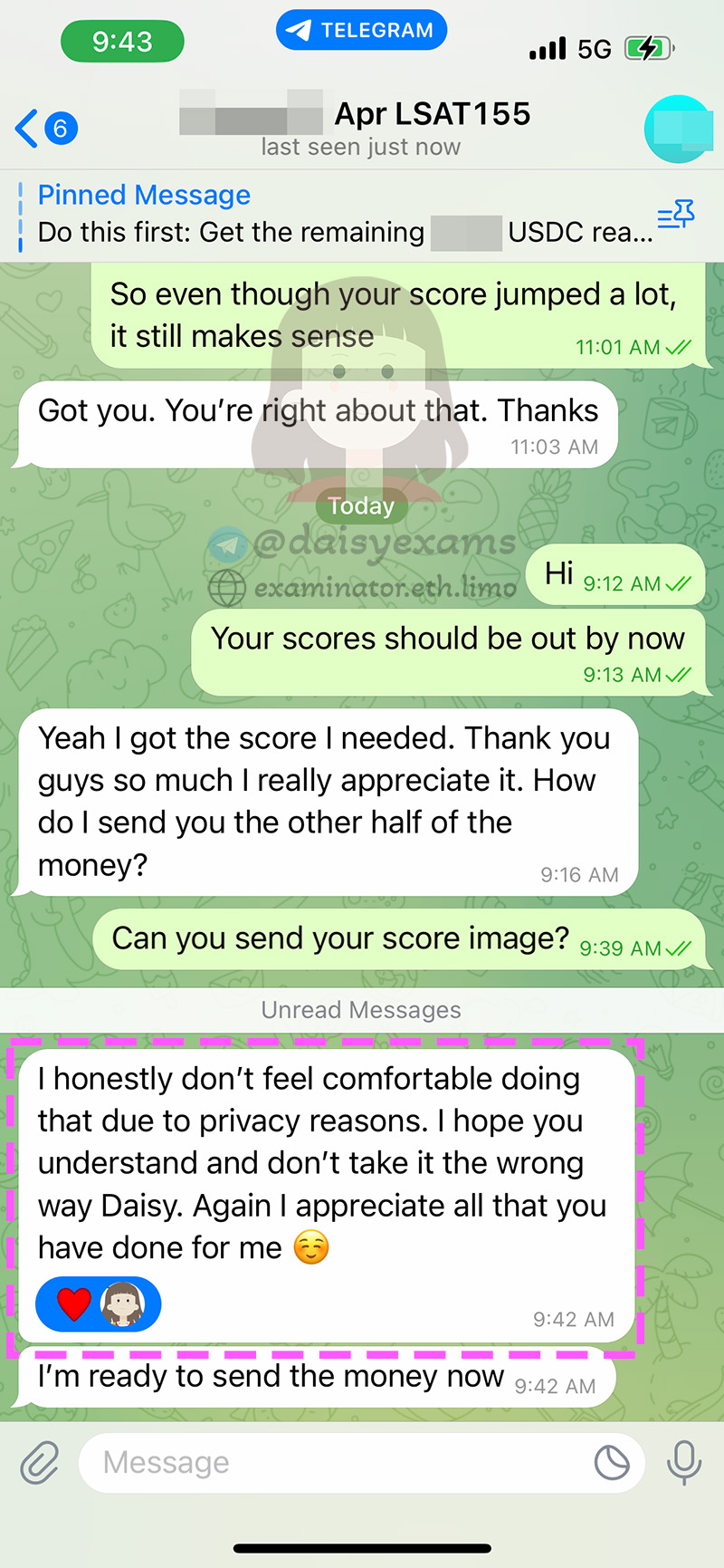 gre score cancel false alarm