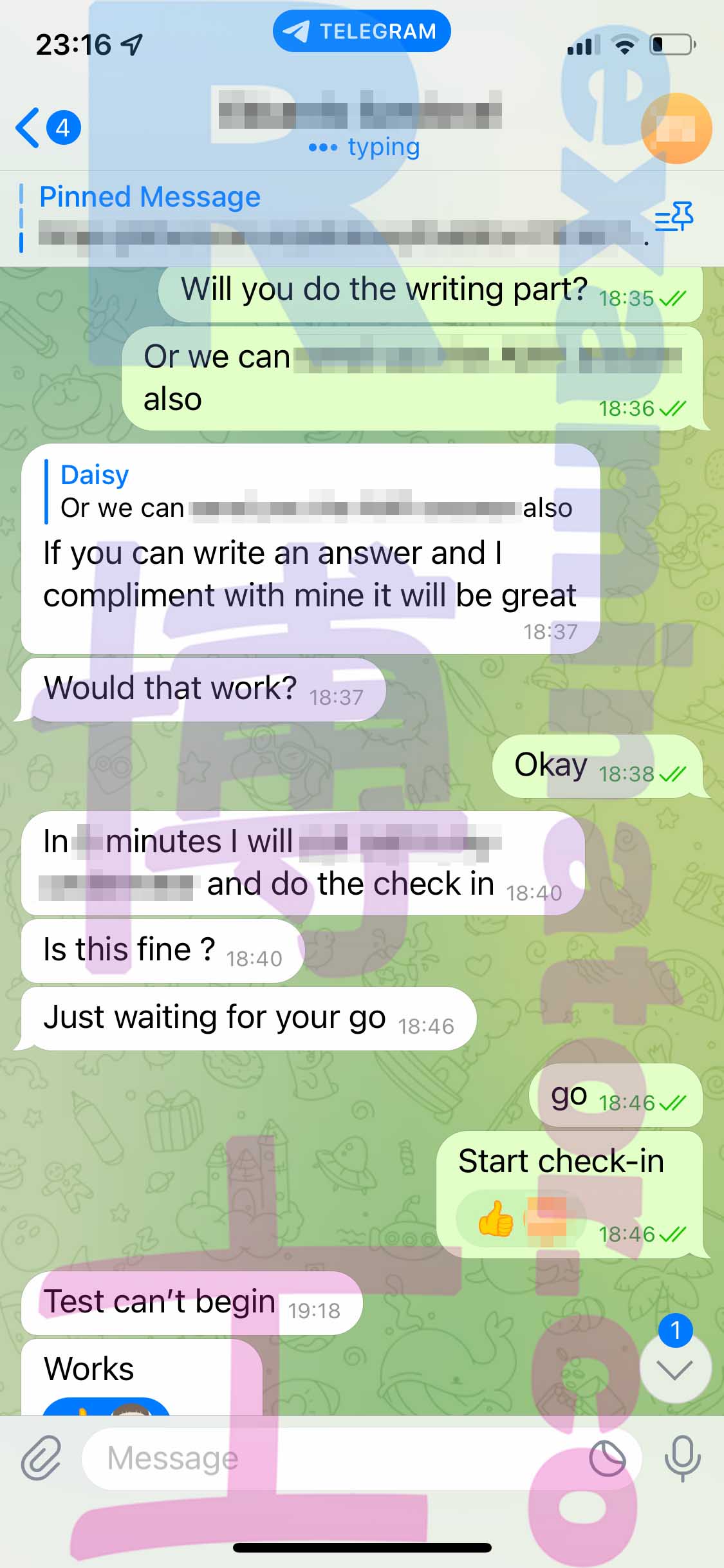 GMAT代考保分成功案例#451的与客户对话截图