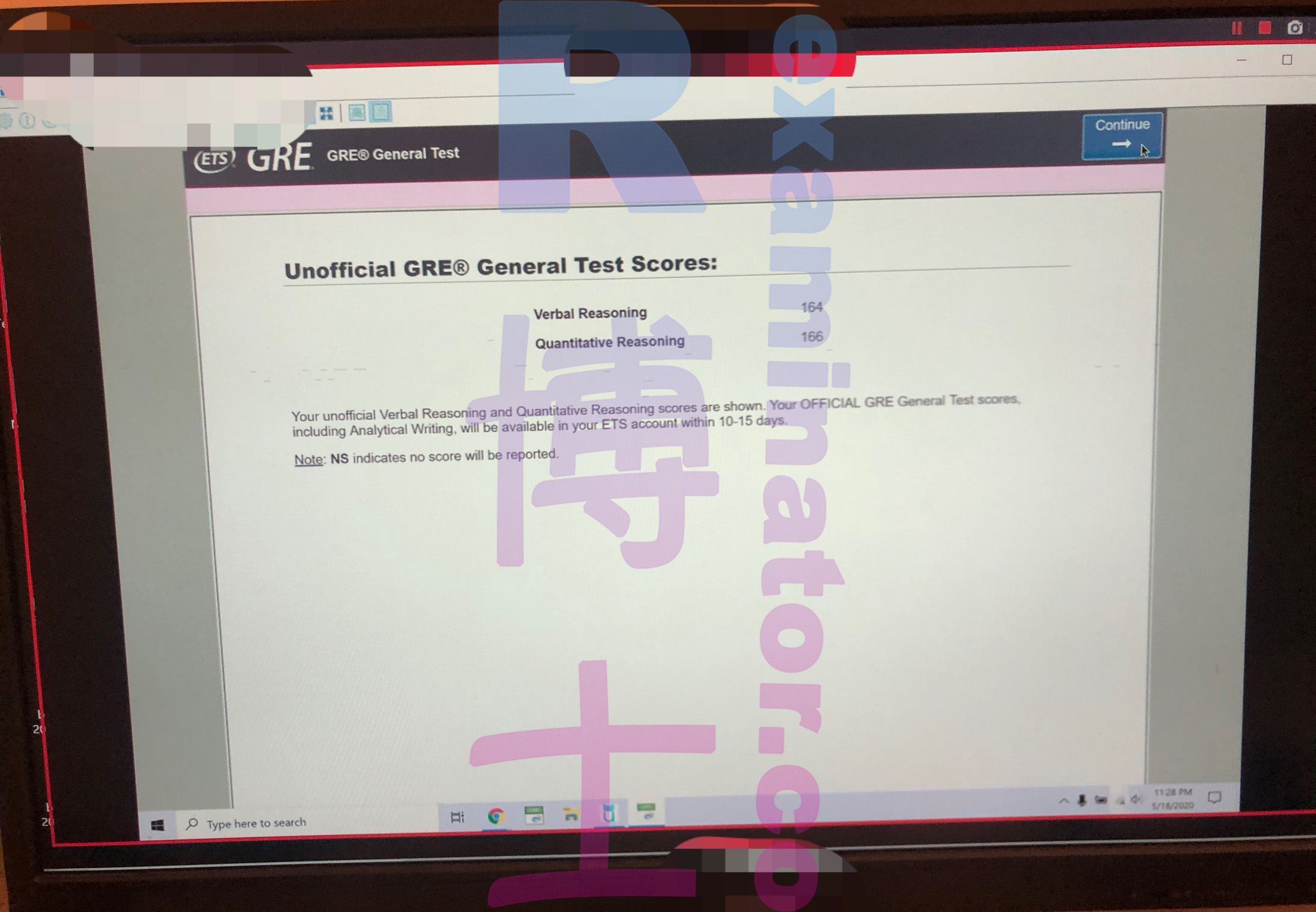 2020.05 GRE at-home test proxy 33X points
