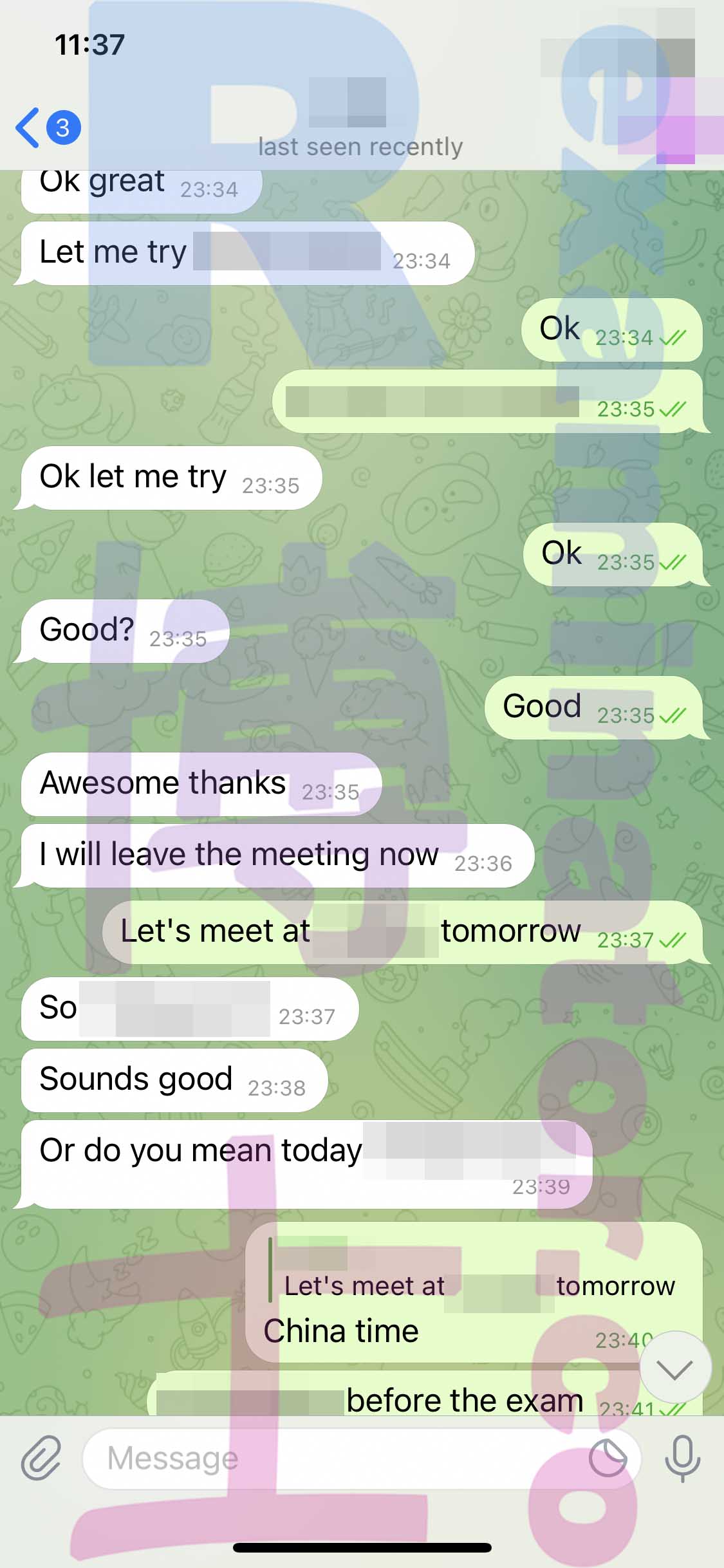 GRE代考保分成功案例#307的与客户对话截图