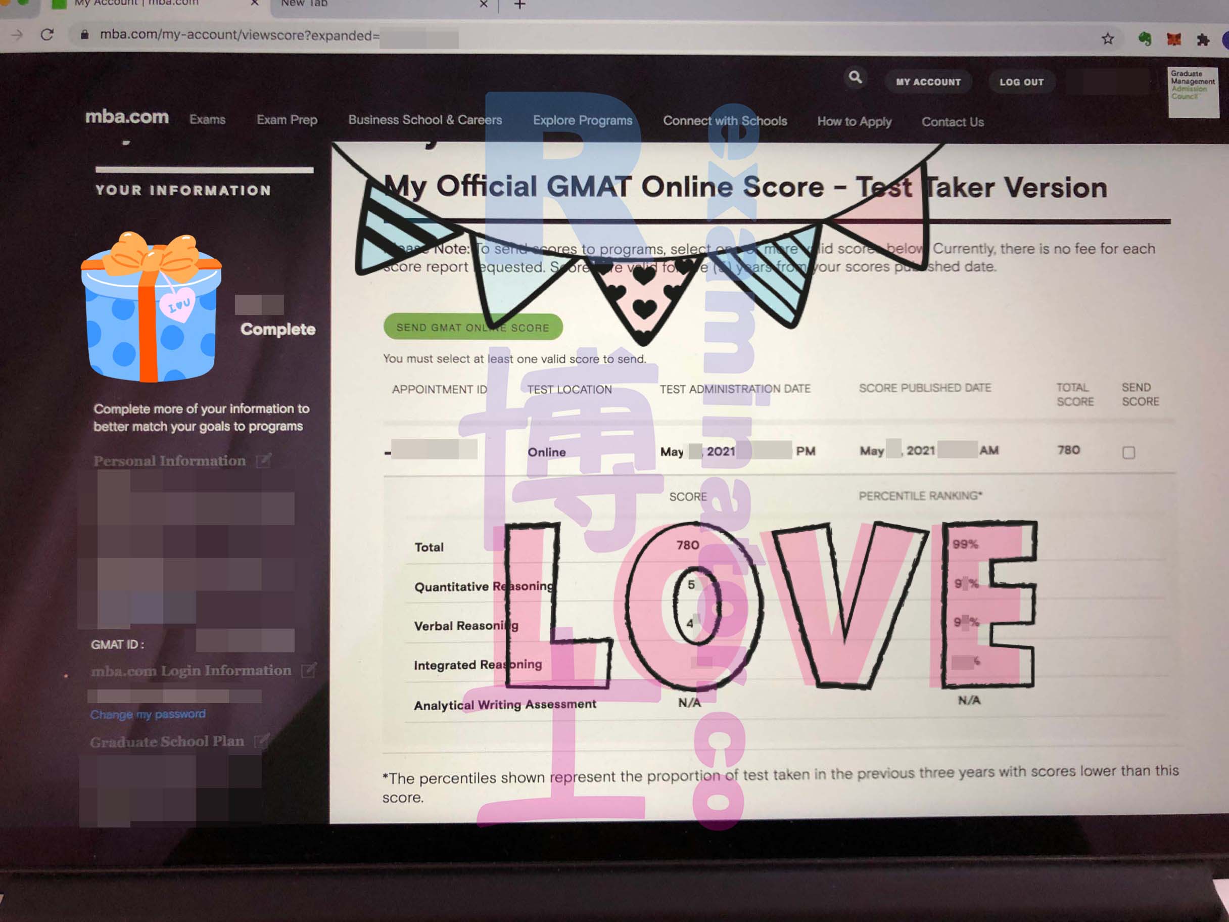 GMAT Online Proxy Test ✨Official Score Report of 780 Released✨~
