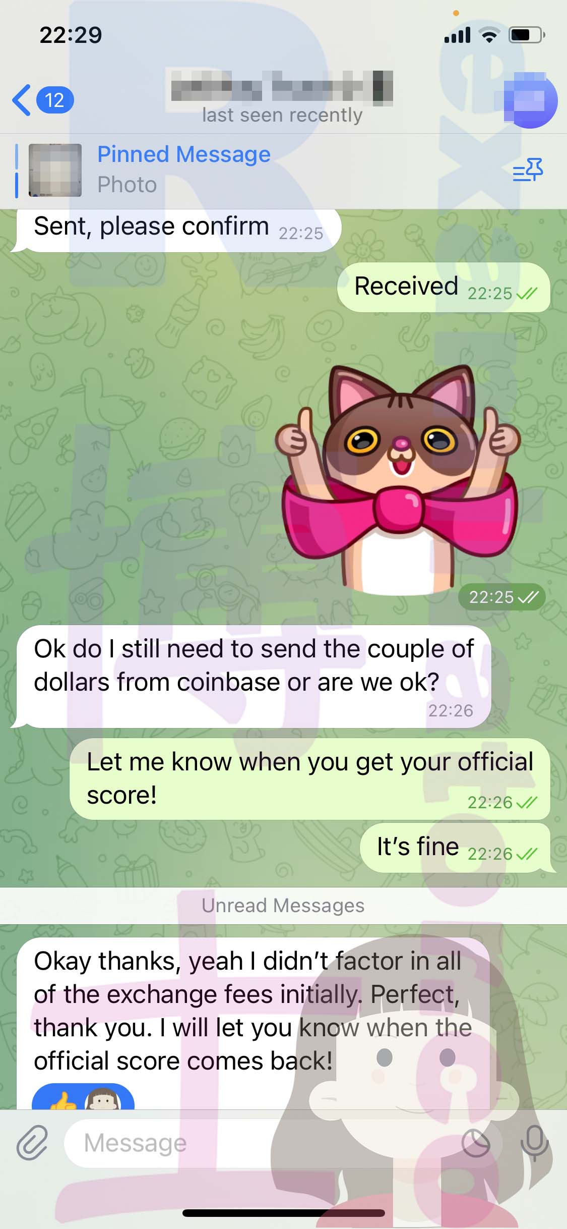 GRE代考保分成功案例#523的与客户对话截图