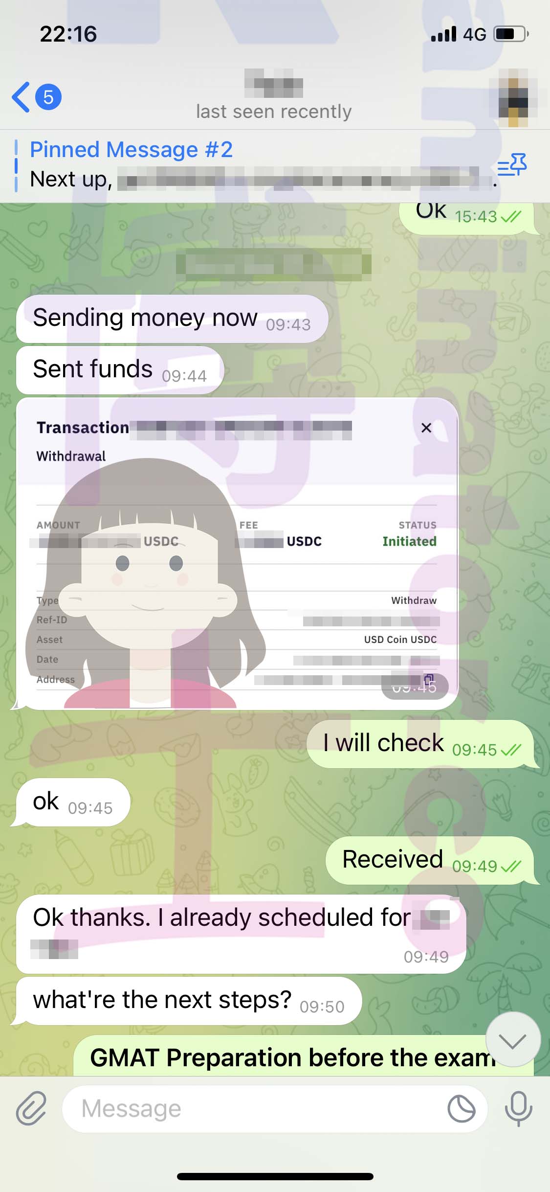 [GMAT代考保分]成功案例#331的对话截图
