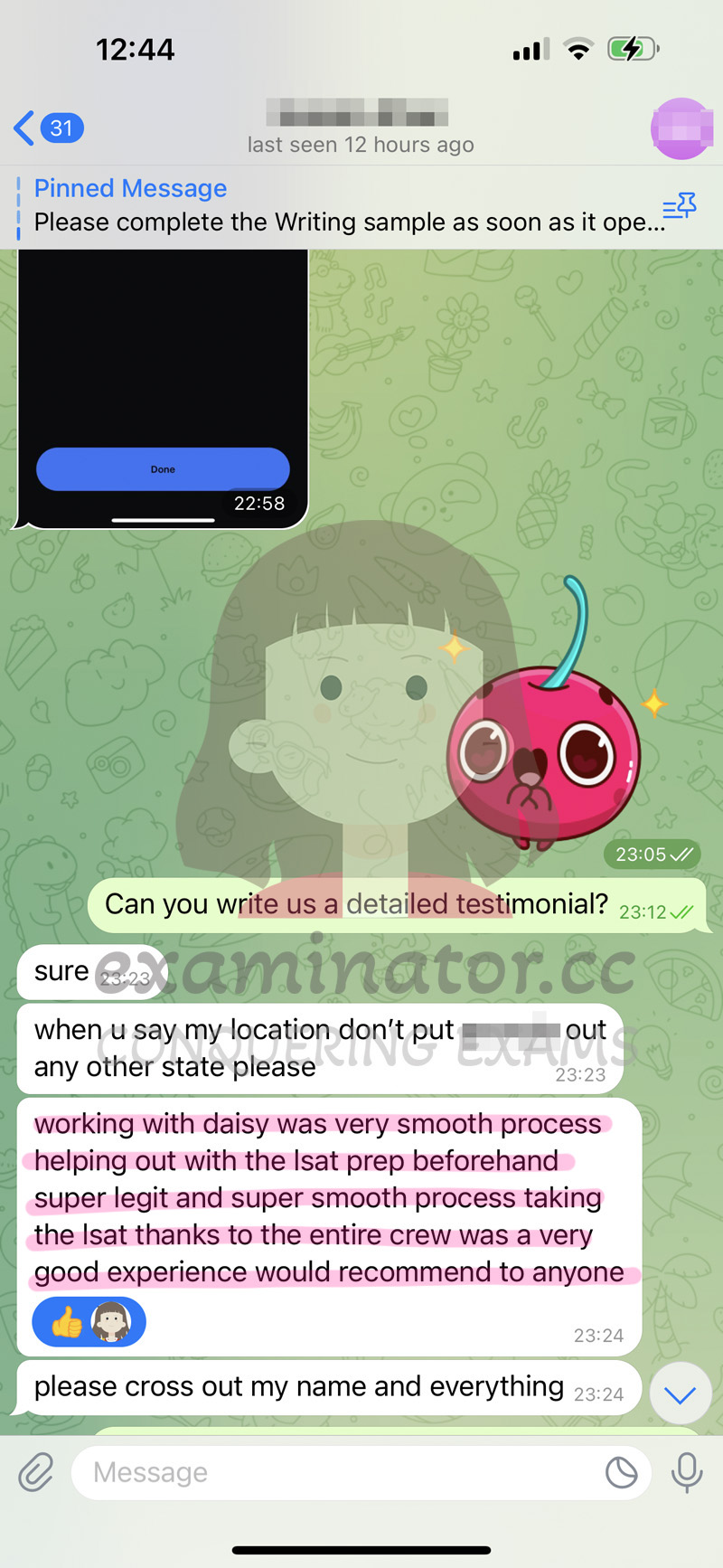 LSAT代考正式出分，交付尾款
