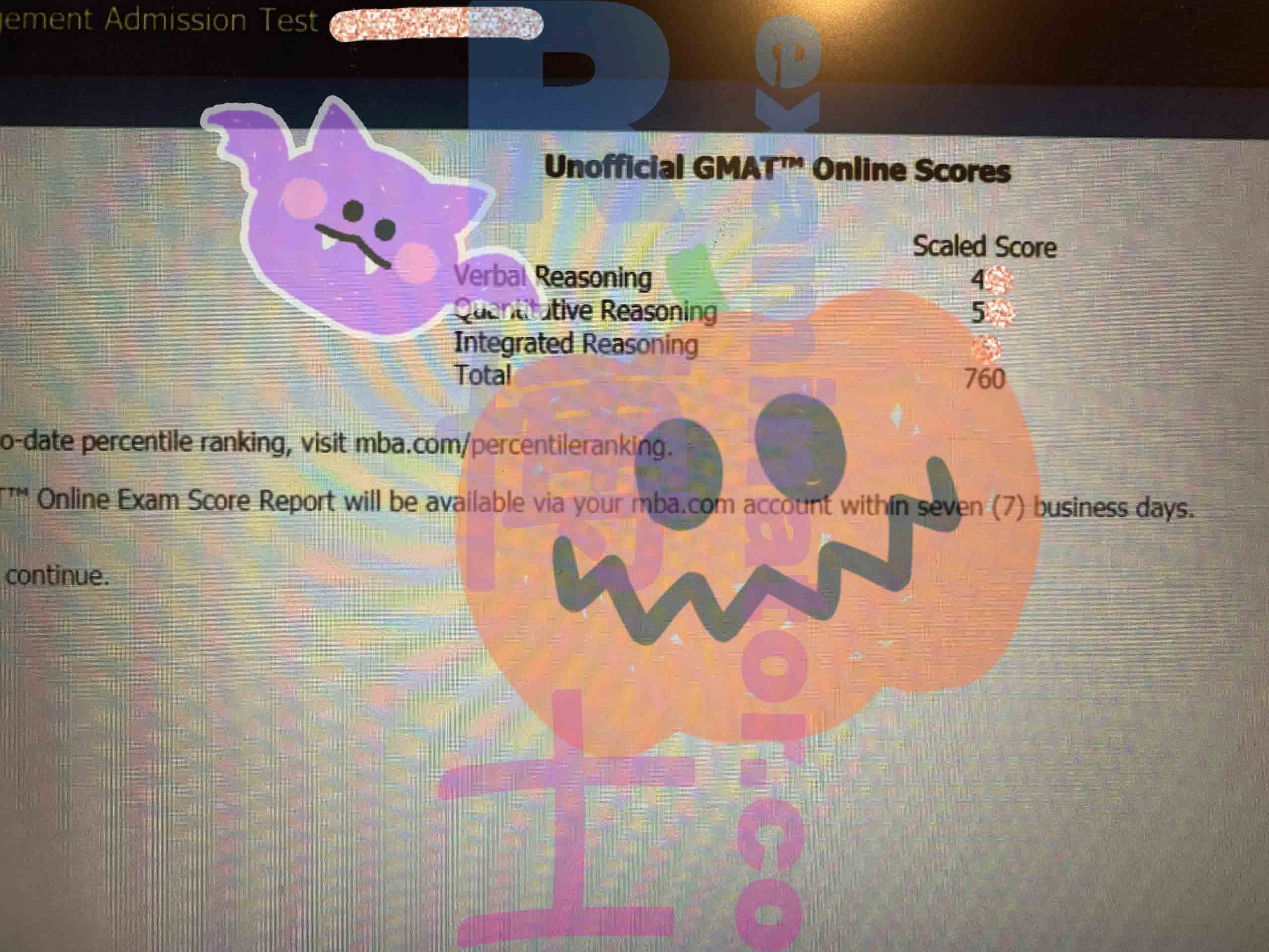 The early GMAT session ended successfully, scoring 760, mission accomplished!
