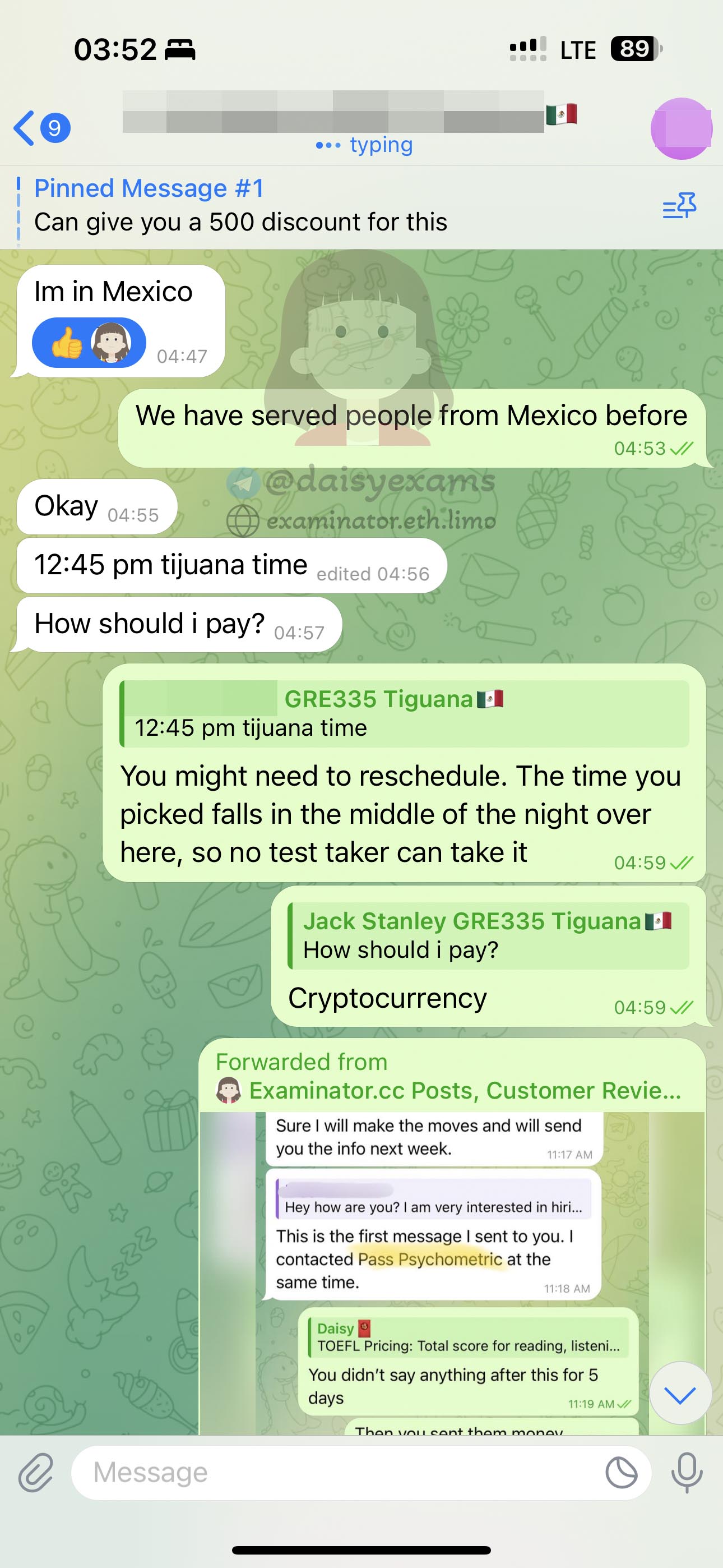 😈长篇案例分享: 有人几乎没付定金就让我们帮他代考了GRE😓