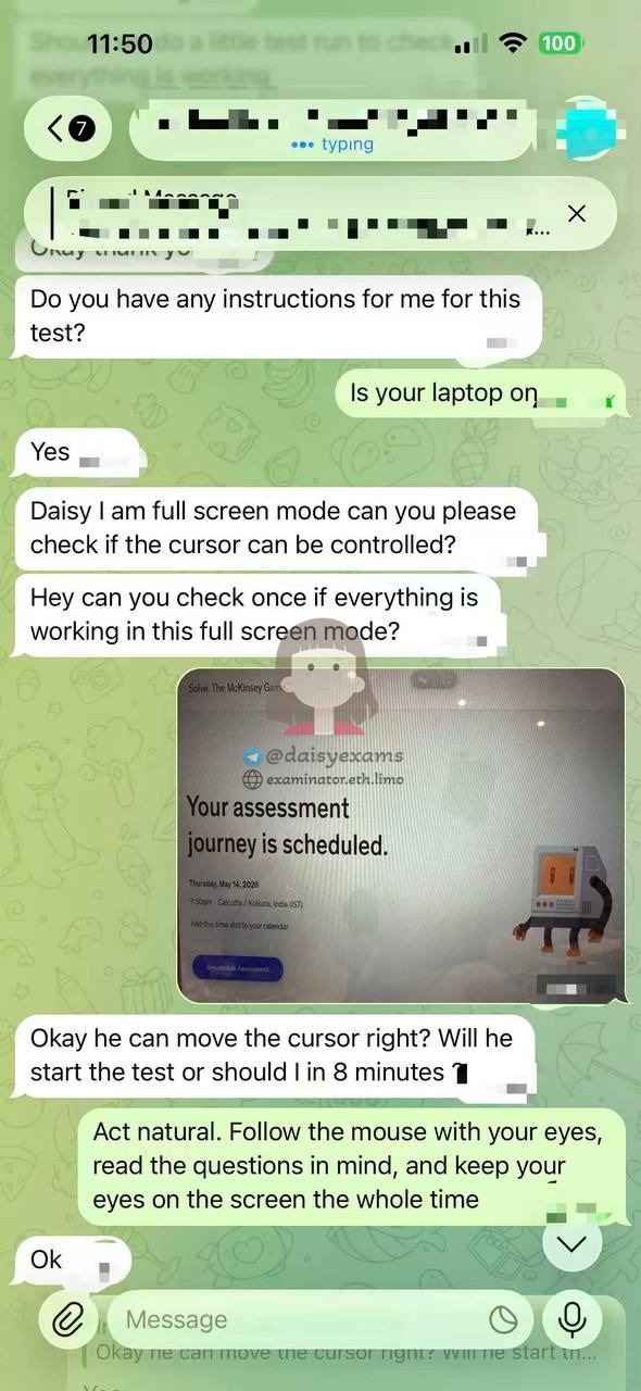 GMAT代考保分成功案例#748的与客户对话截图