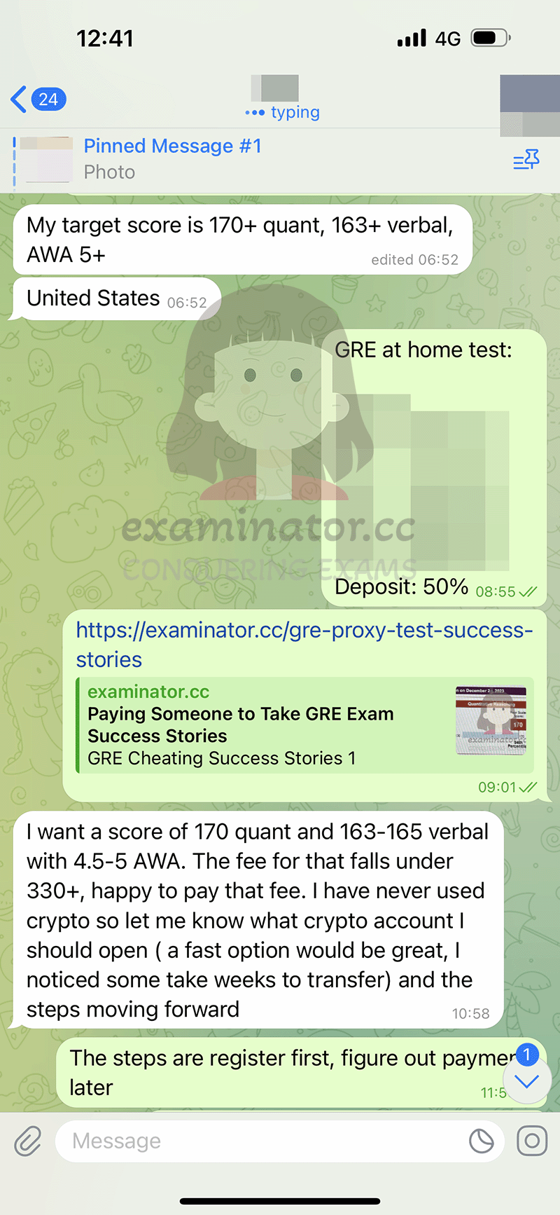 GRE proxy testing cheating initial inquiry