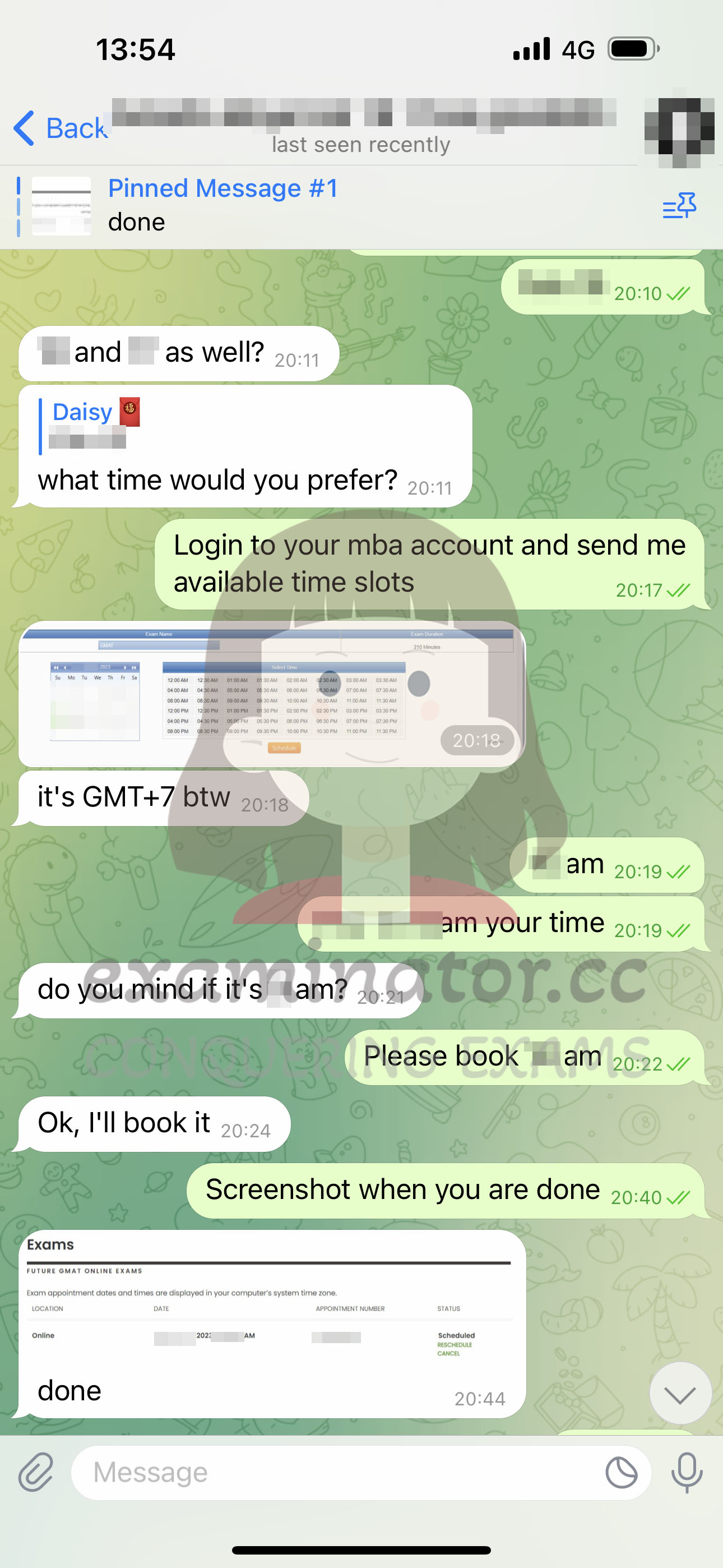 [GMAT代考保分]成功案例#346的对话截图