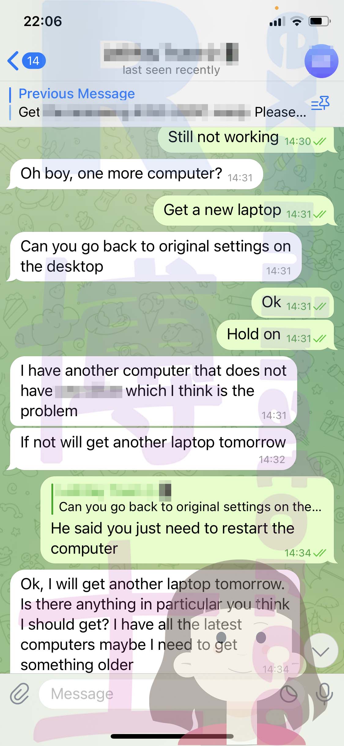 GRE代考保分成功案例#523的与客户对话截图