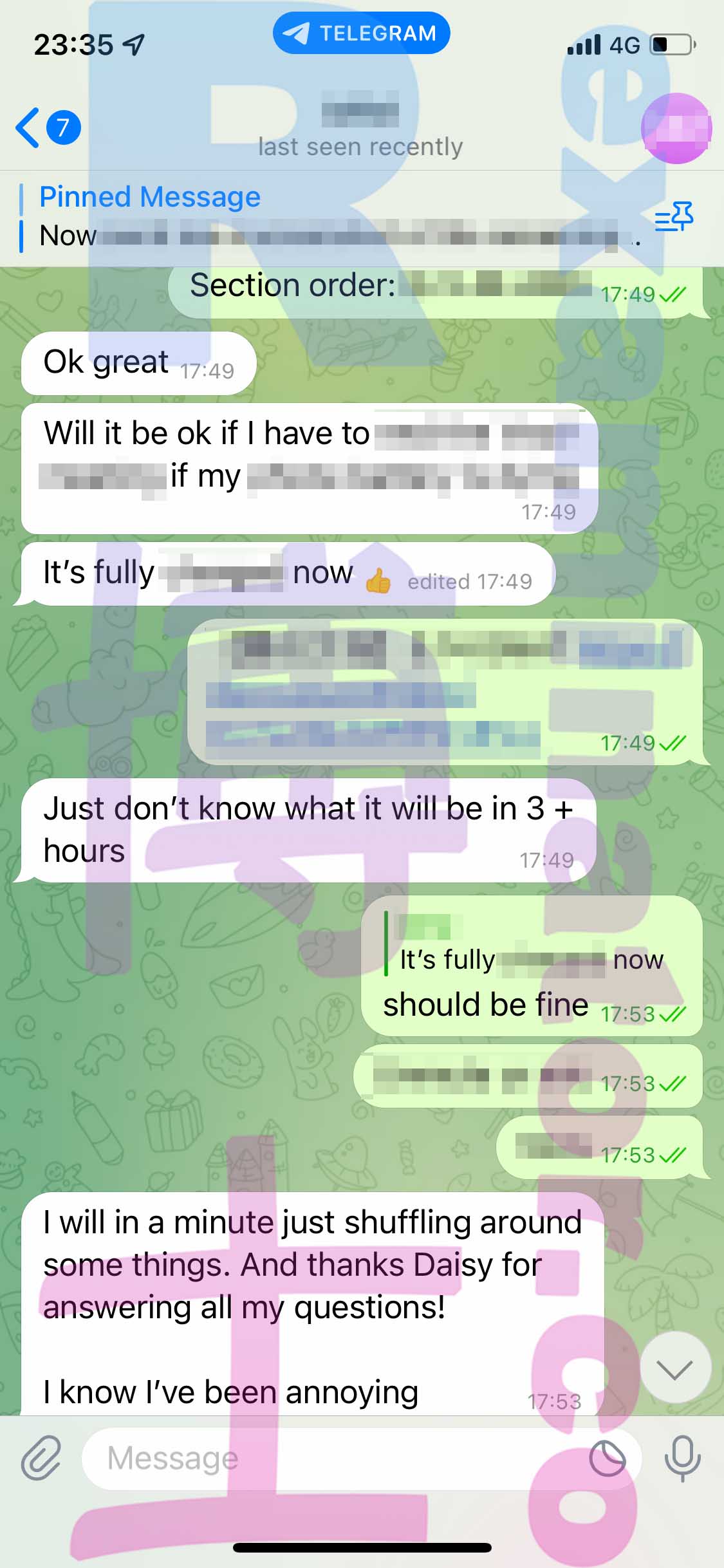 GMAT代考保分成功案例#375的与客户对话截图