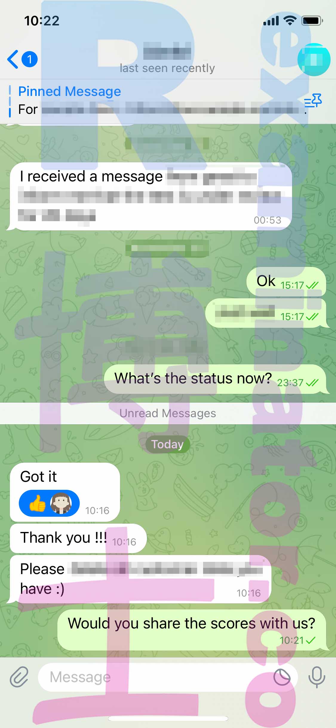 GMAT代考保分成功案例#441的与客户对话截图