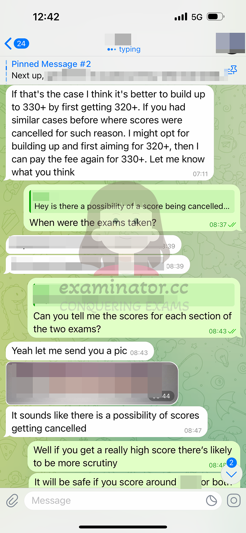 GRE proxy testing cheating score requirements