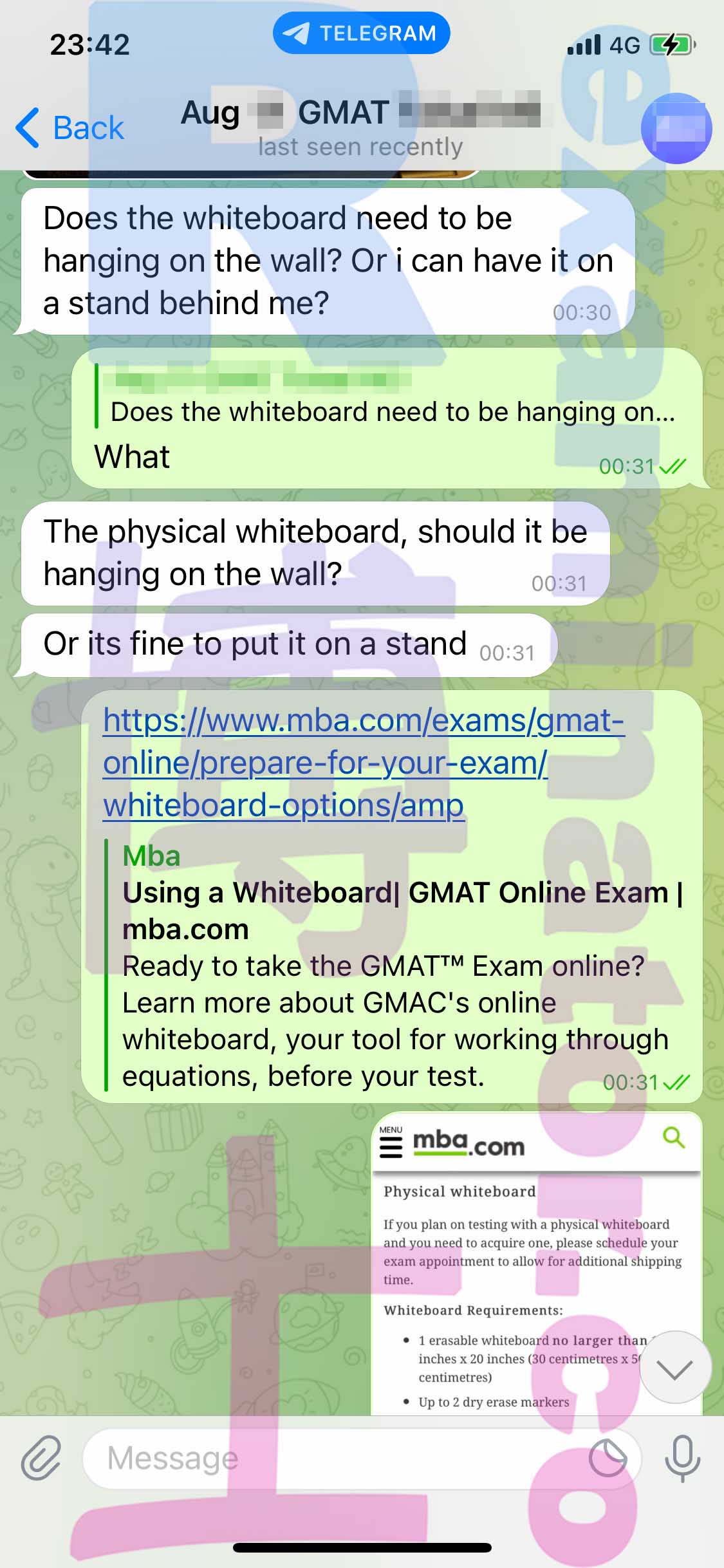 [GMAT代考保分]成功案例#229的对话截图