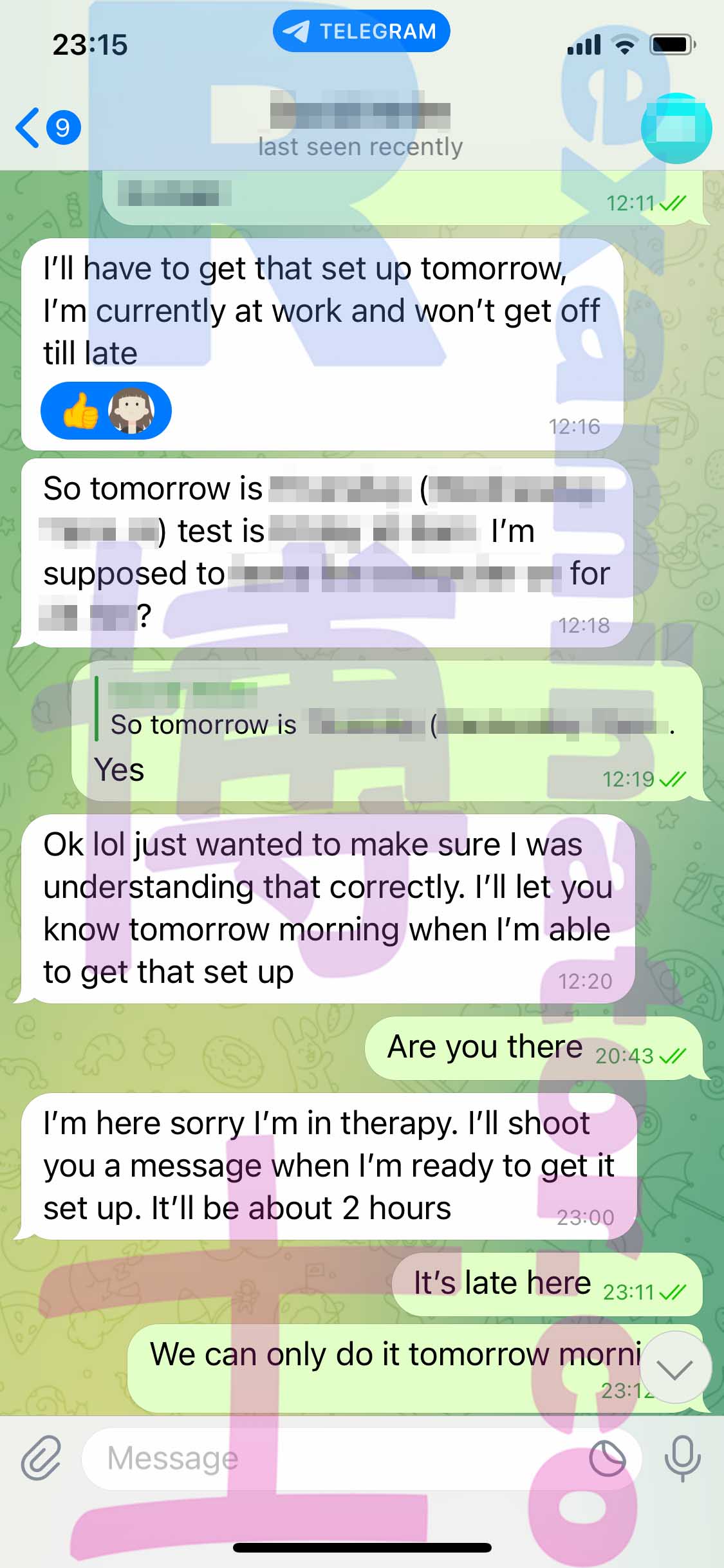 GRE代考保分成功案例#433的与客户对话截图