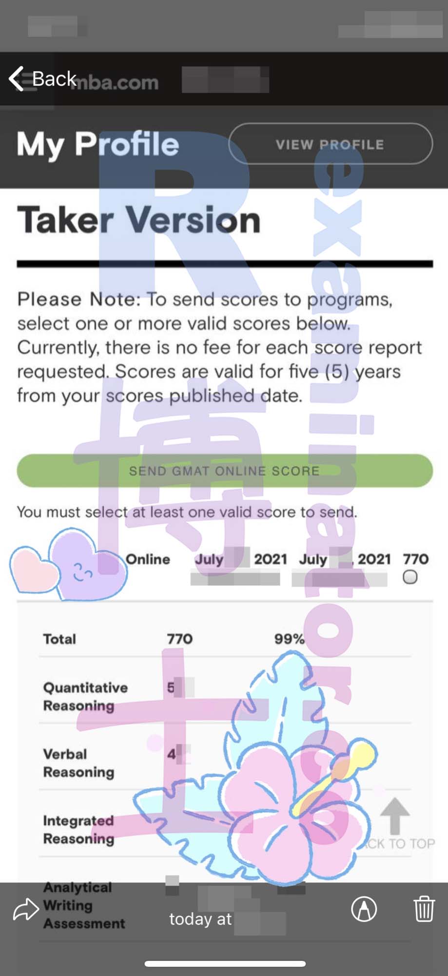 Official score of 770 on the GMAT Online🎉