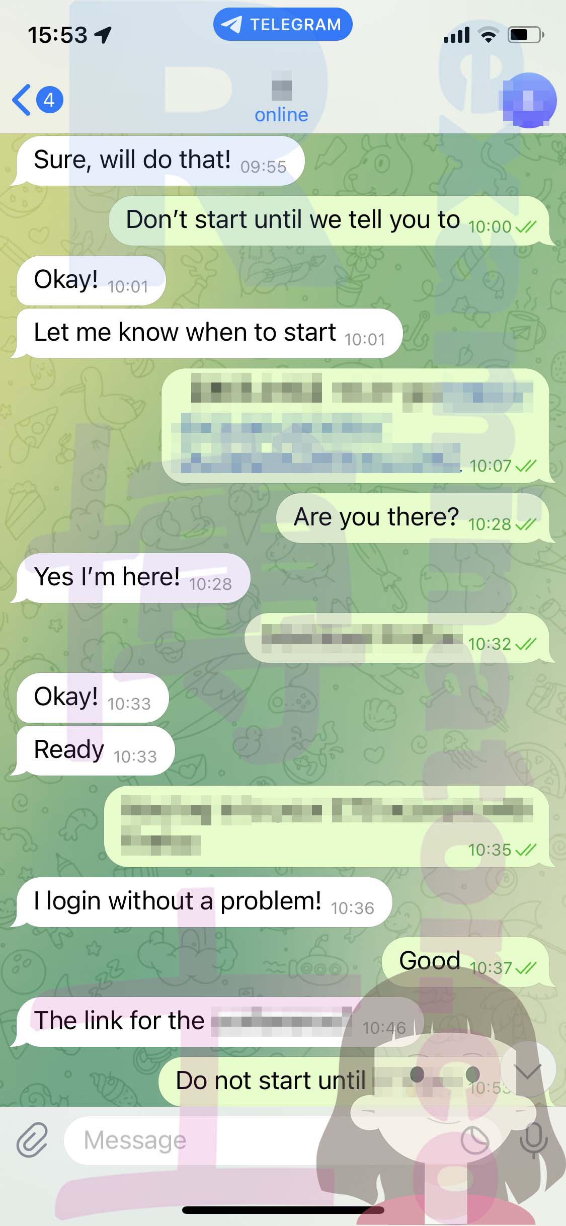 GRE代考保分成功案例#545的与客户对话截图