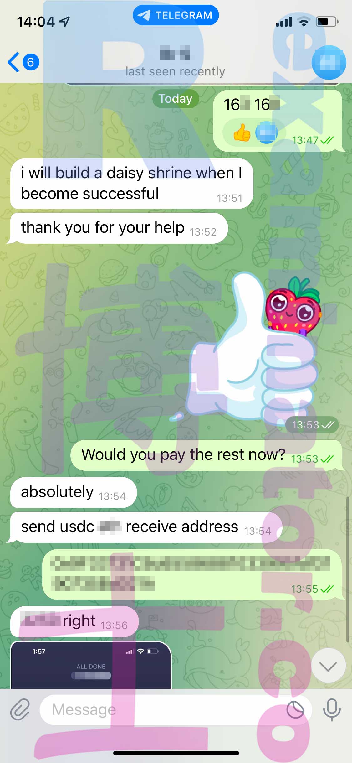 GRE代考保分成功案例#430的与客户对话截图