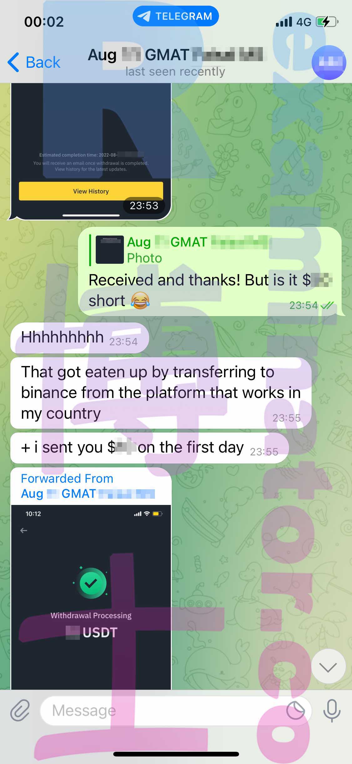 GMAT代考保分成功案例#363的与客户对话截图