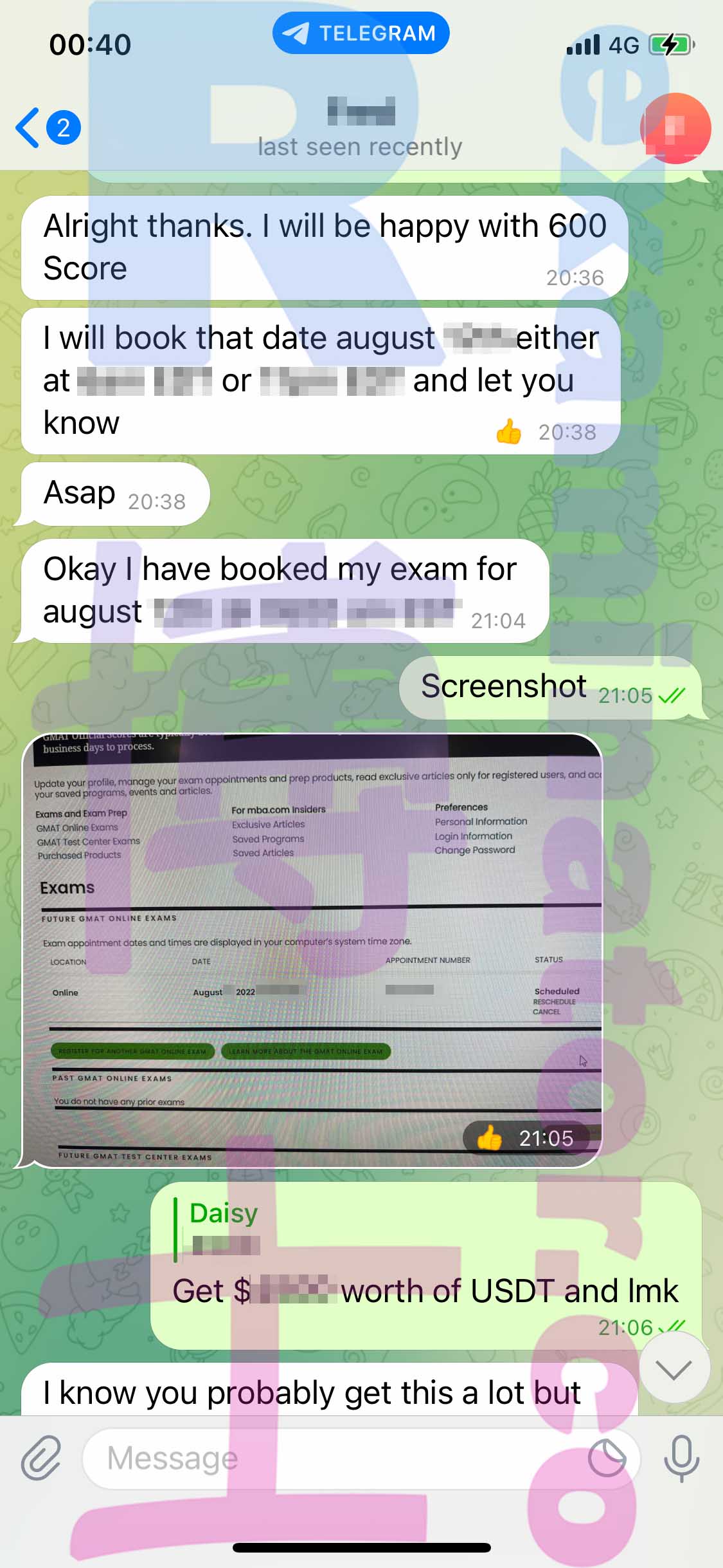 [GMAT代考保分]成功案例#233的对话截图
