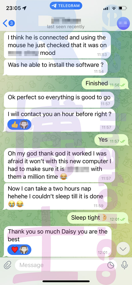 GRE代考保分成功案例#455的与客户对话截图