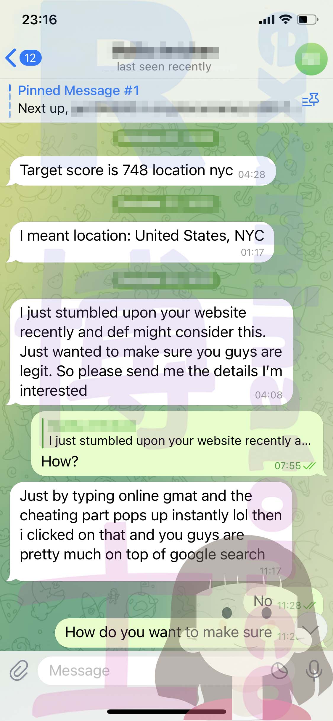 [GRE代考保分]成功案例#324的对话截图