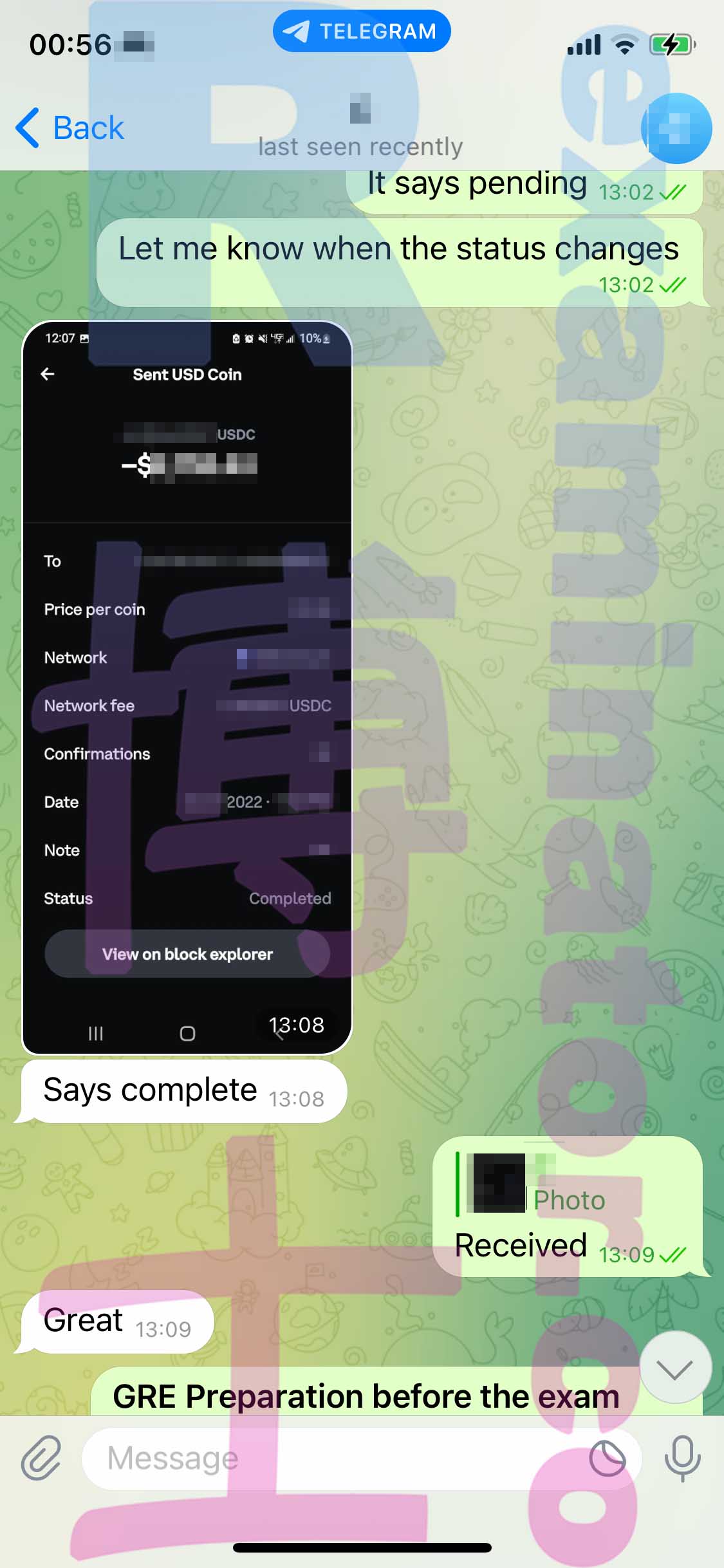 [GRE代考保分]成功案例#274的对话截图