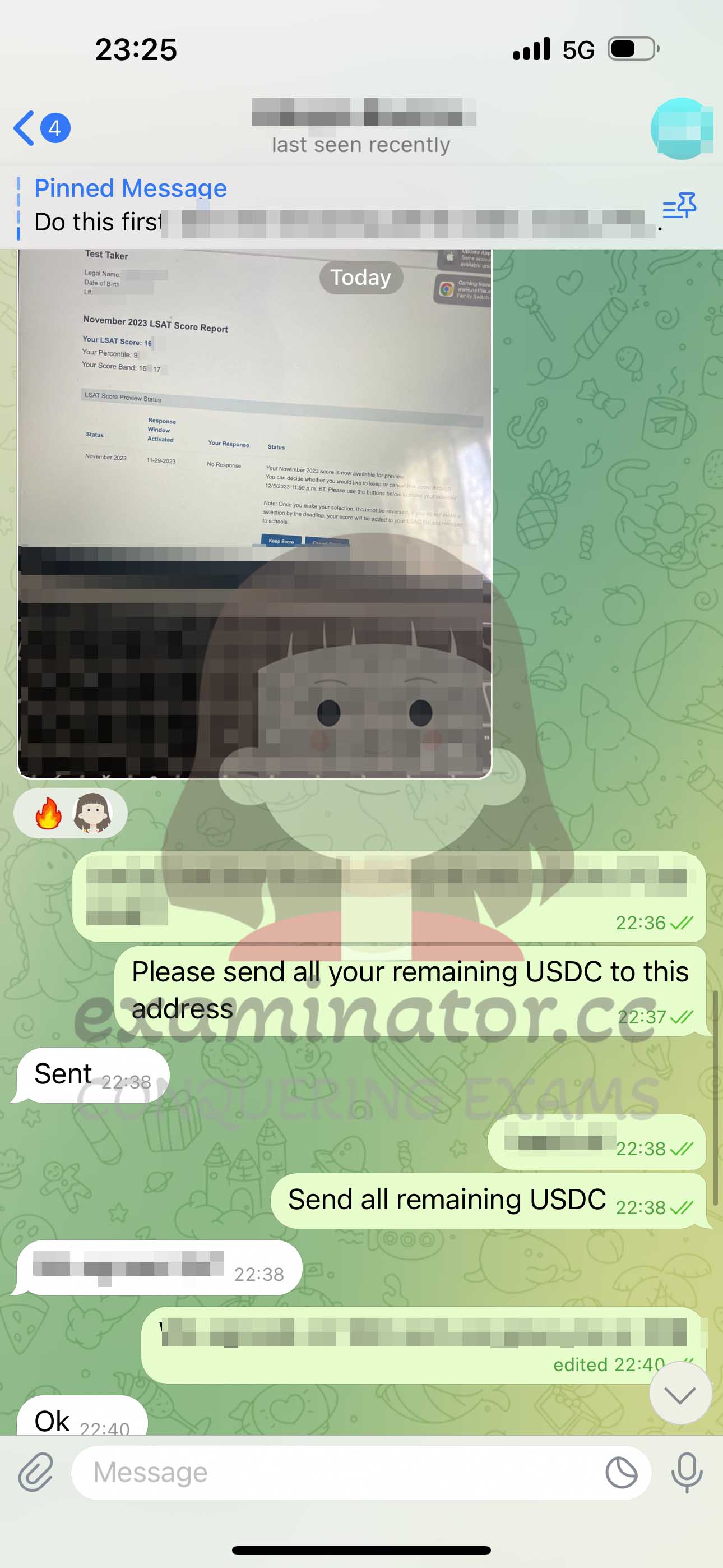 LSAT代考保分成功案例#599的与客户对话截图
