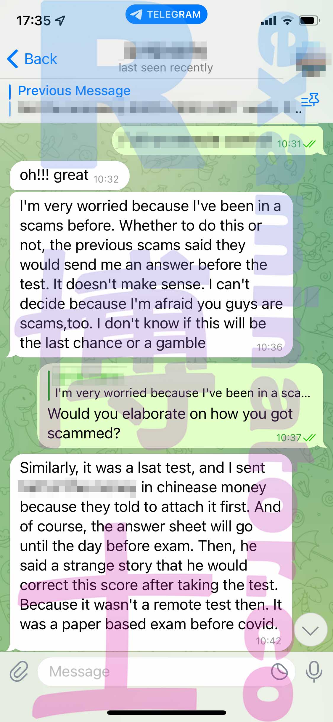 [代考保分动态]成功案例#262的对话截图