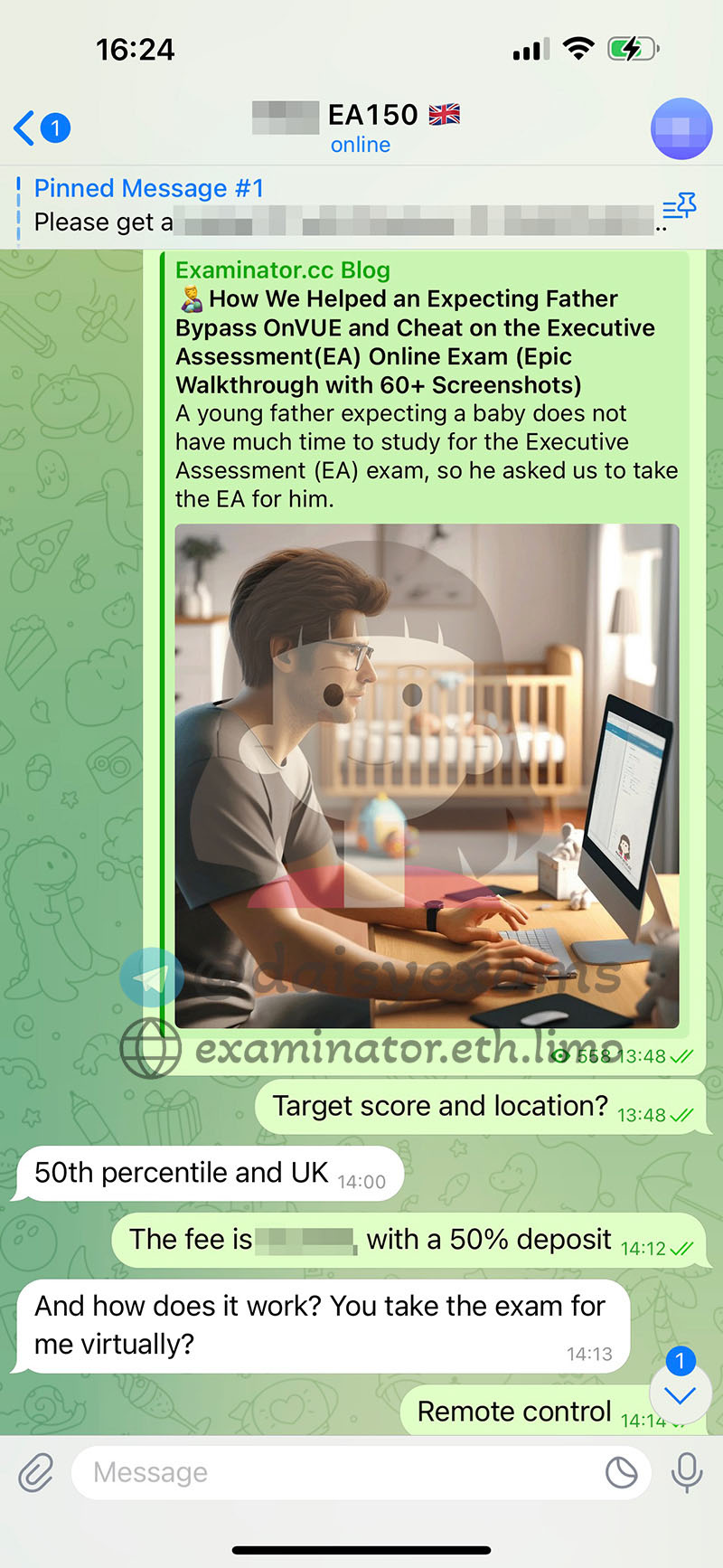 EA 代考：首次沟通