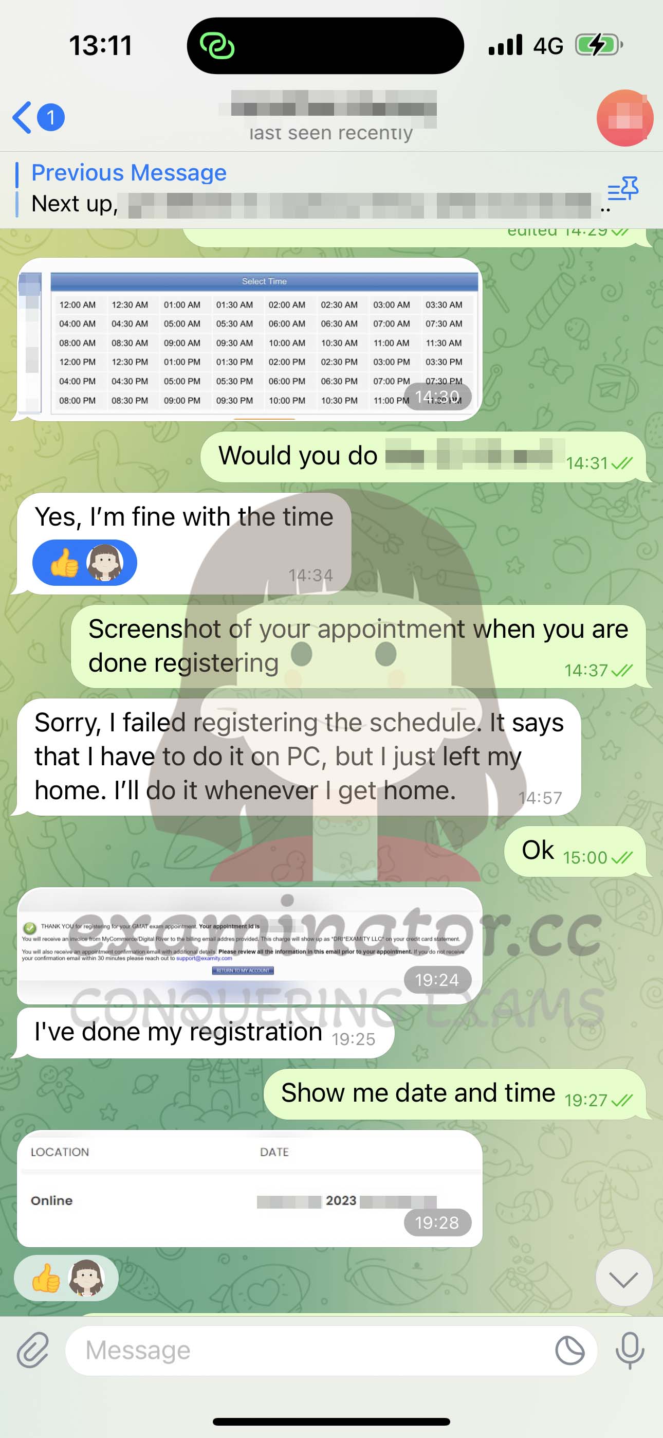 [GMAT代考保分]成功案例#370的对话截图