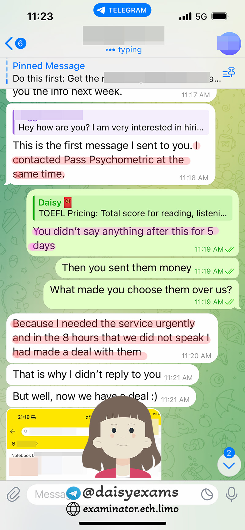 passpsychometric.com 诱骗换条件骗局