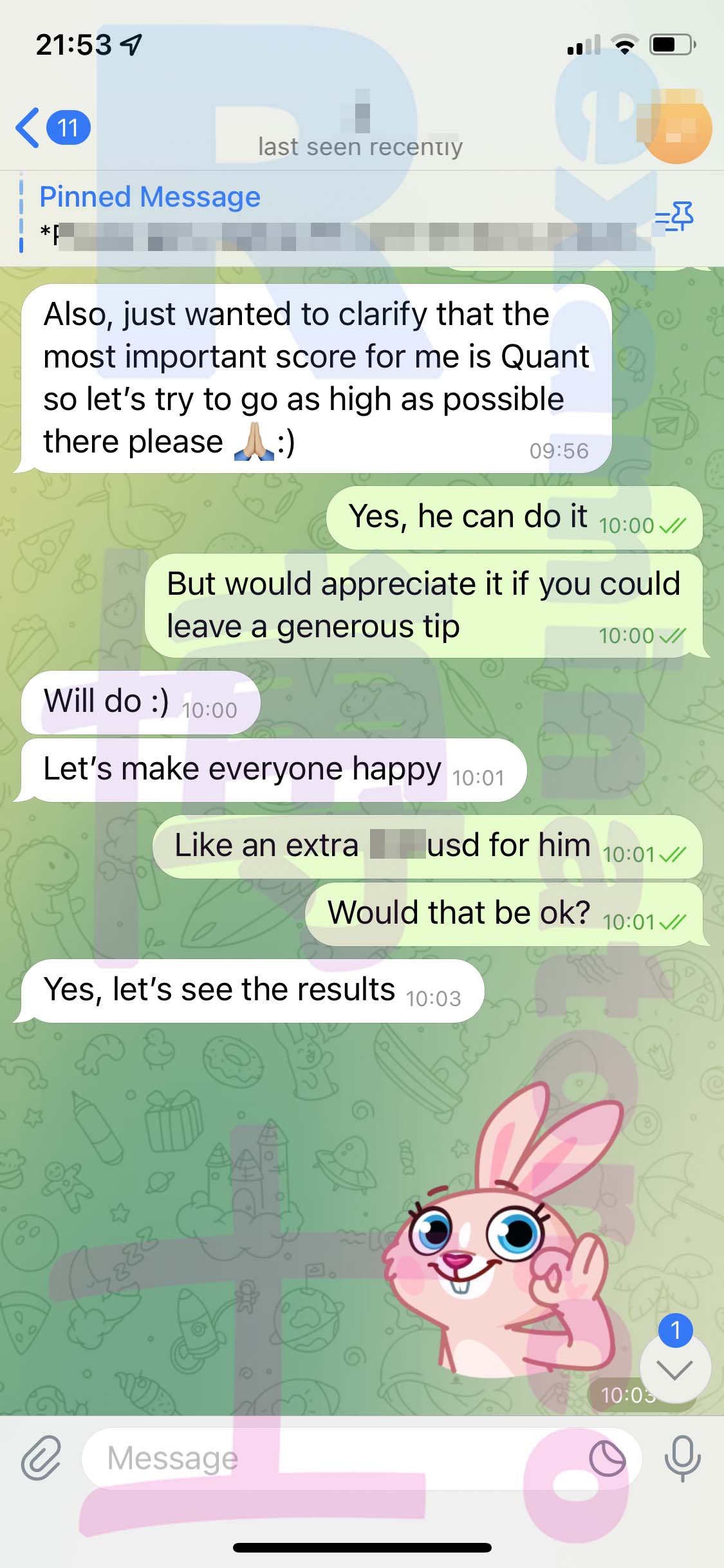 GMAT代考保分成功案例#459的与客户对话截图