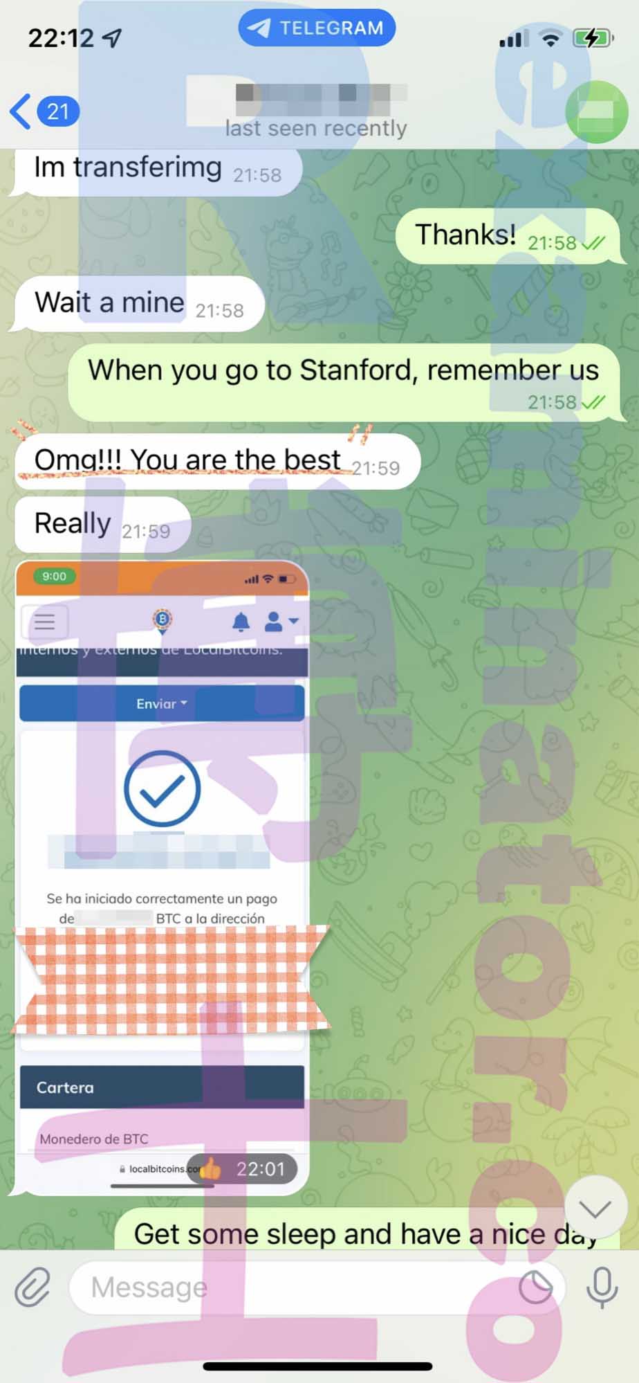 GRE代考保分成功案例#354的与客户对话截图