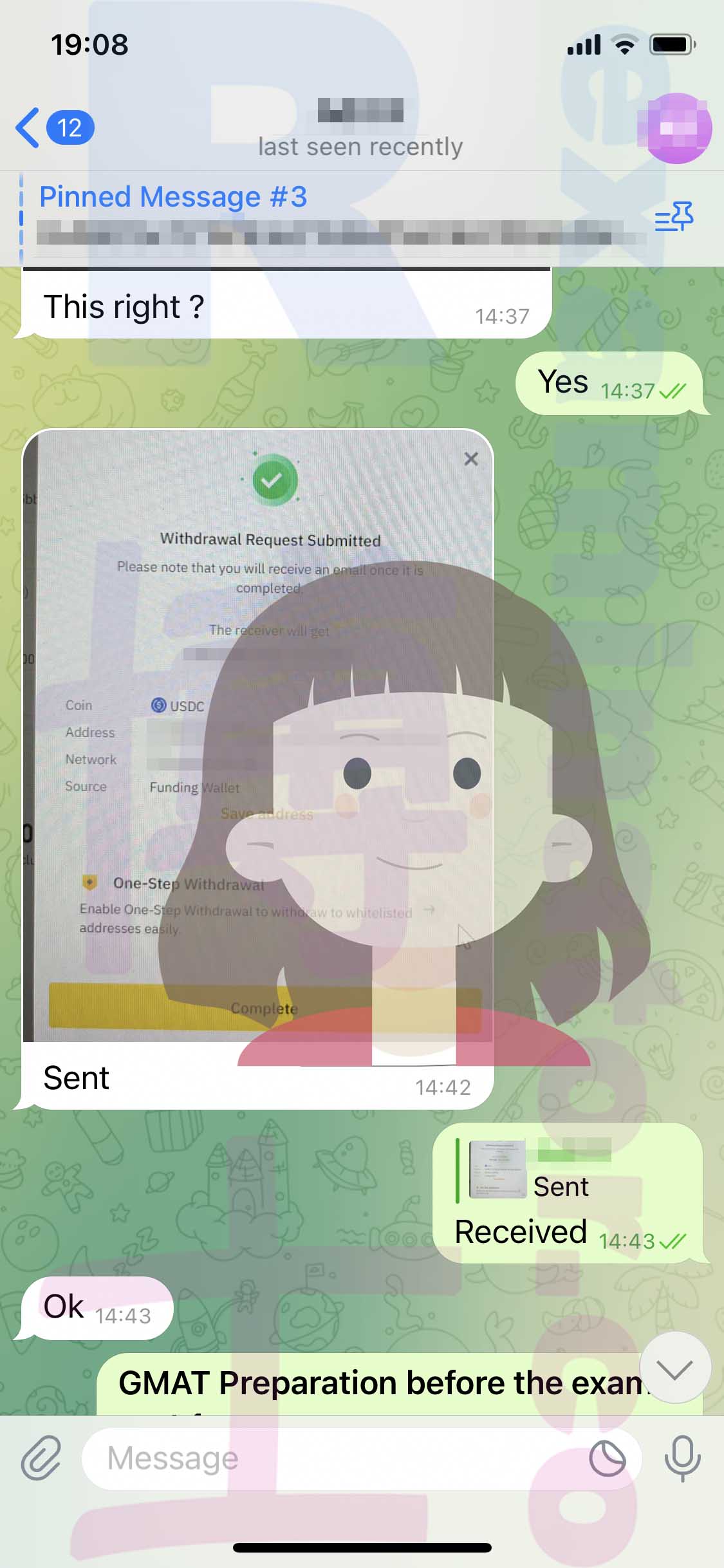 [GMAT代考保分]成功案例#314的对话截图