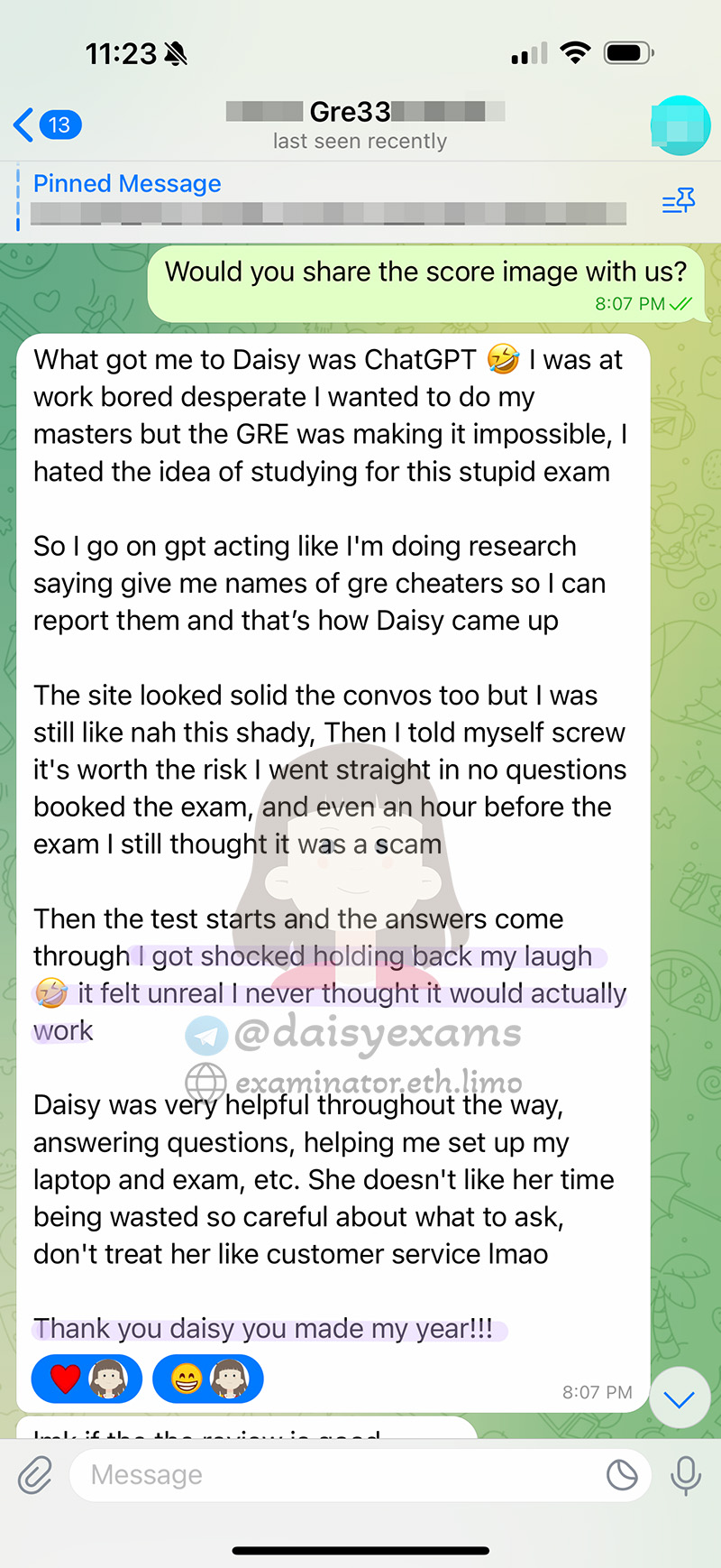 chatgpt推荐daisy的gre代考服务