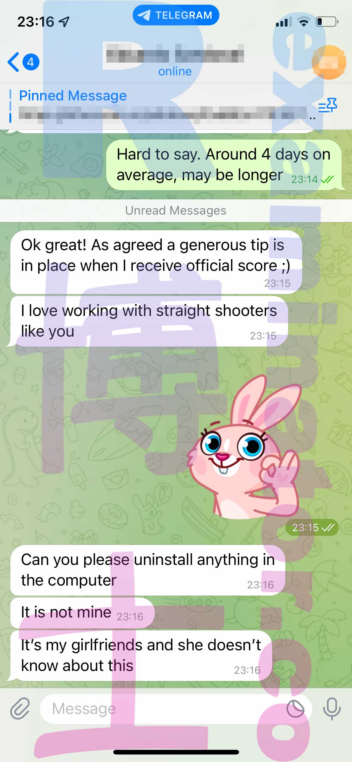 GMAT代考保分成功案例#451的与客户对话截图